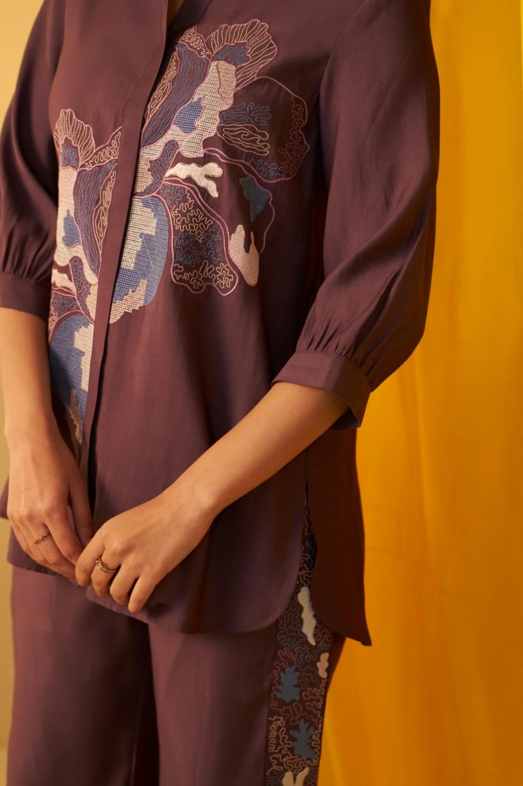 Tisca choccy embroidery co-ord set - Image 6