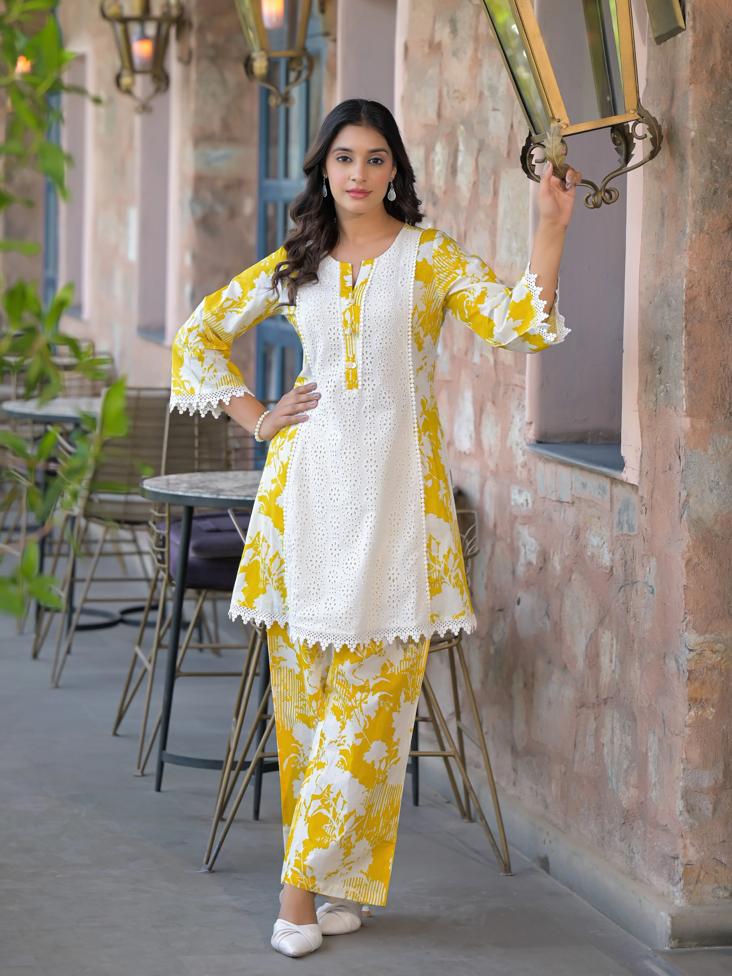 Bali Amber Schiffli Cotton Co-ord Set - Image 5