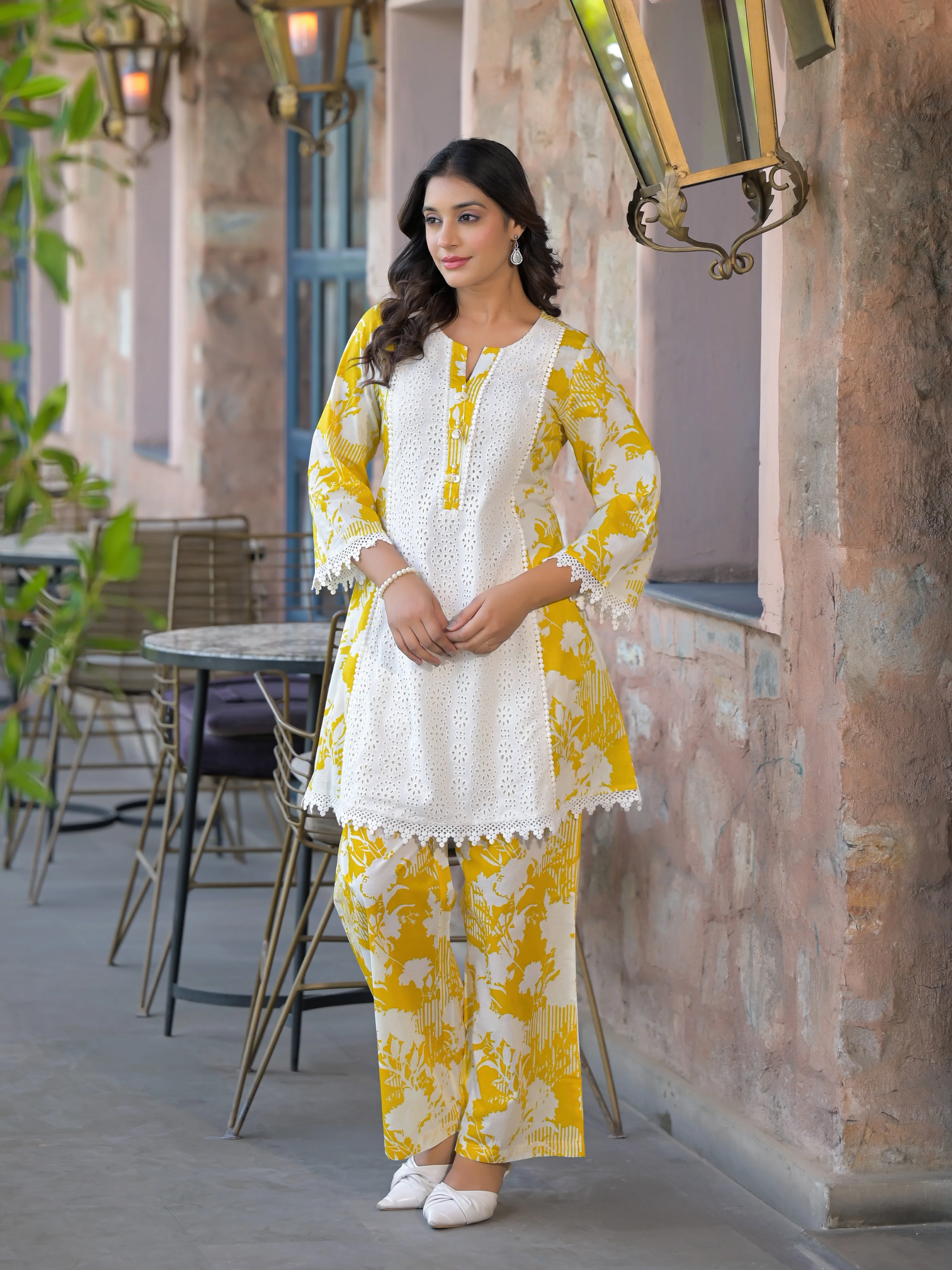 Bali Amber Schiffli Cotton Co-ord Set - Image 6