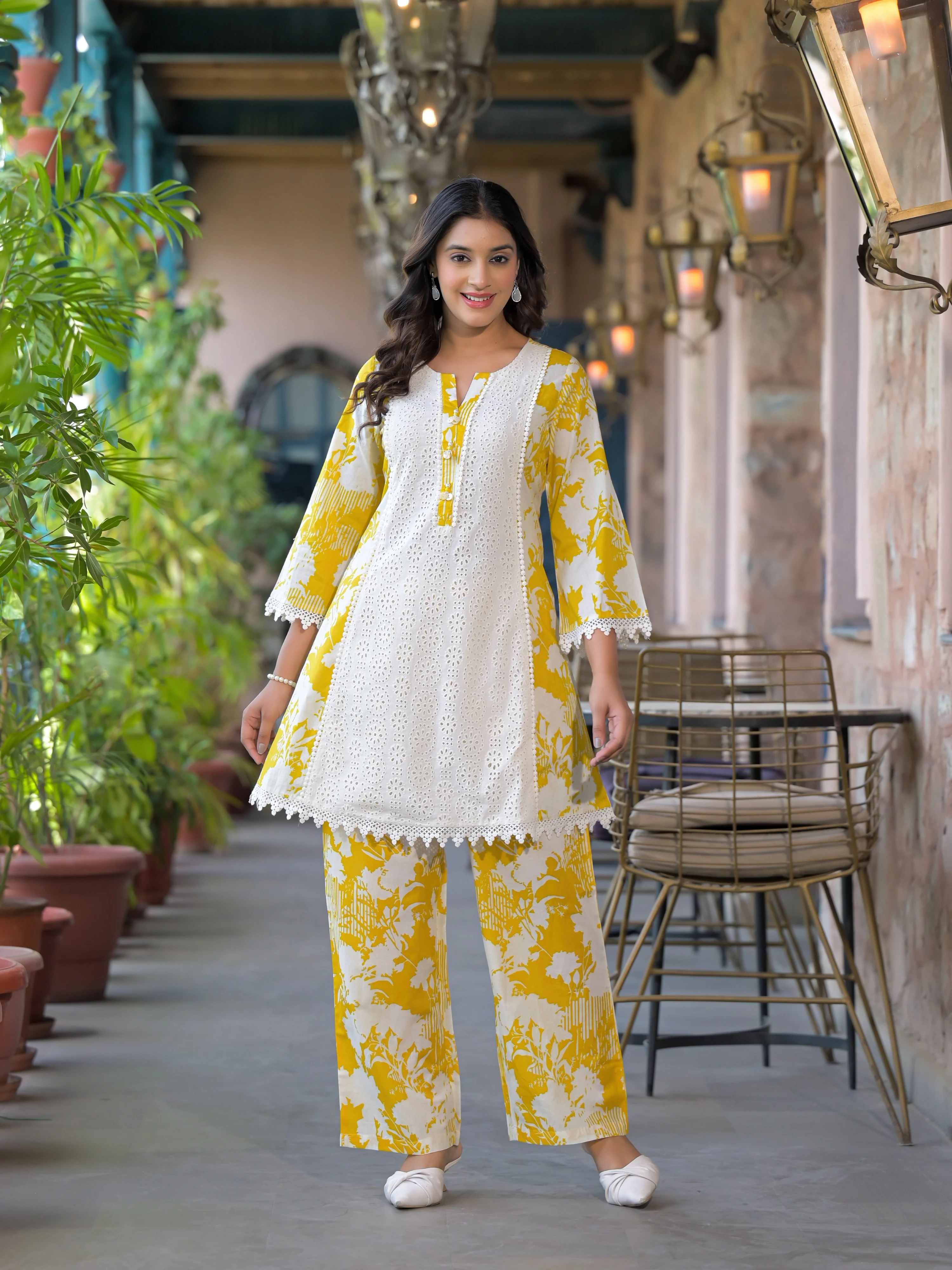 Bali Amber Schiffli Cotton Co-ord Set - Image 7
