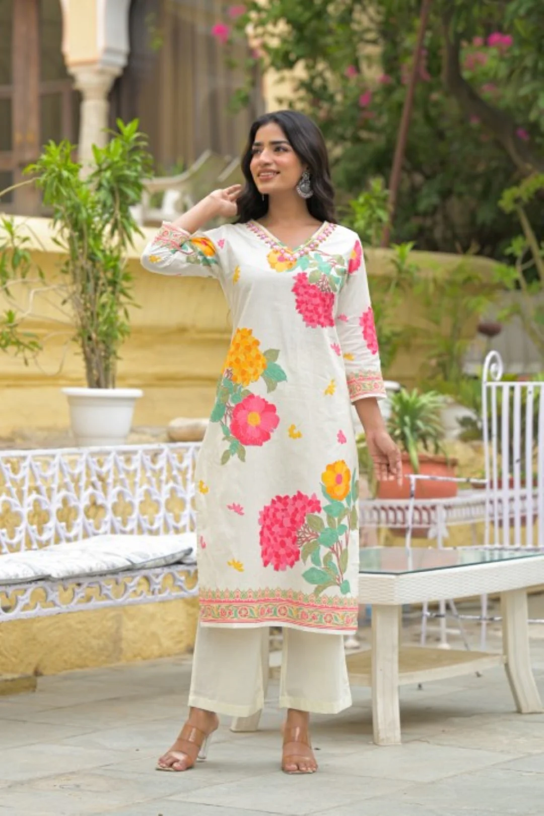 Bali Titan Printed Cotton Kurta Pant Set - Image 5