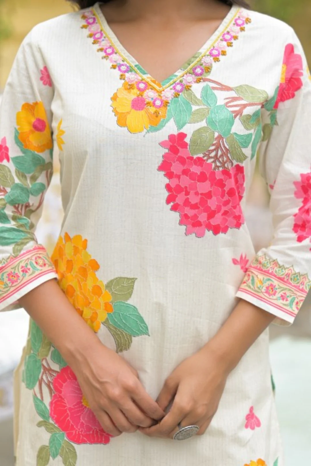Bali Titan Printed Cotton Kurta Pant Set - Image 7
