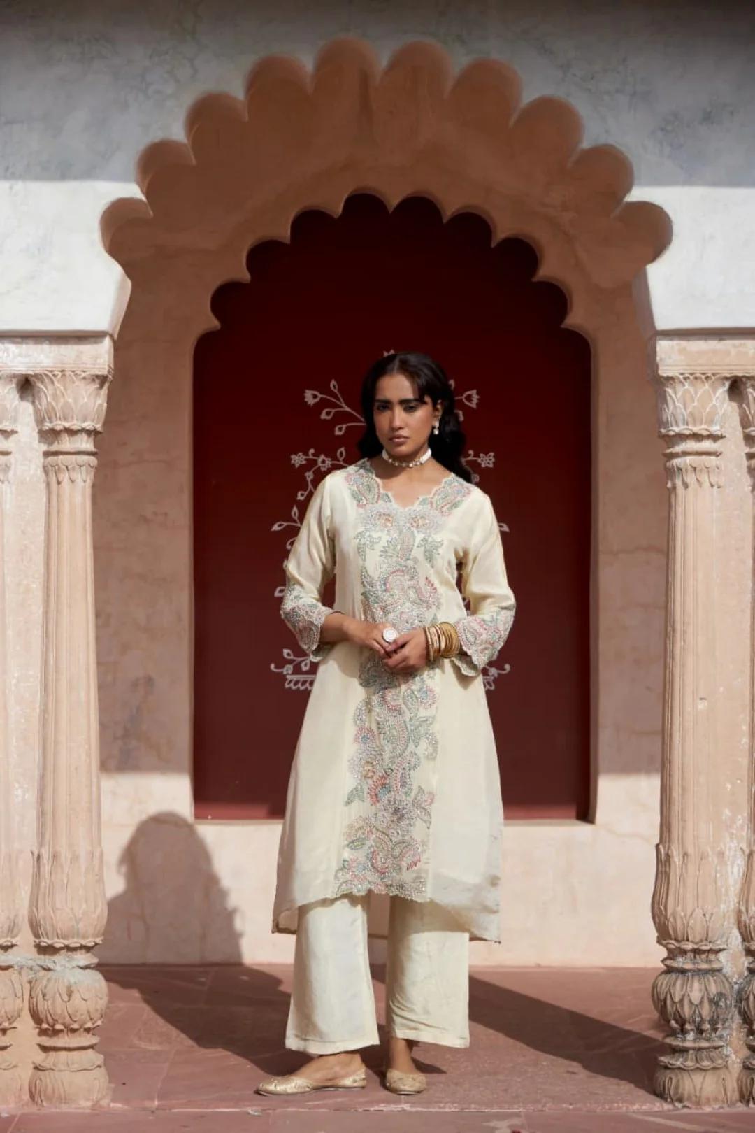 Mihika pearl full work suit set - Image 3