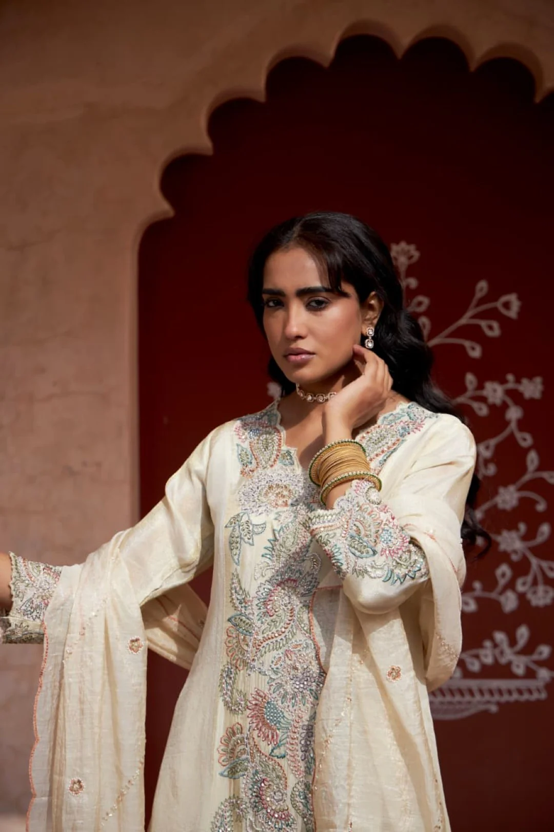 Mihika pearl full work suit set - Image 4