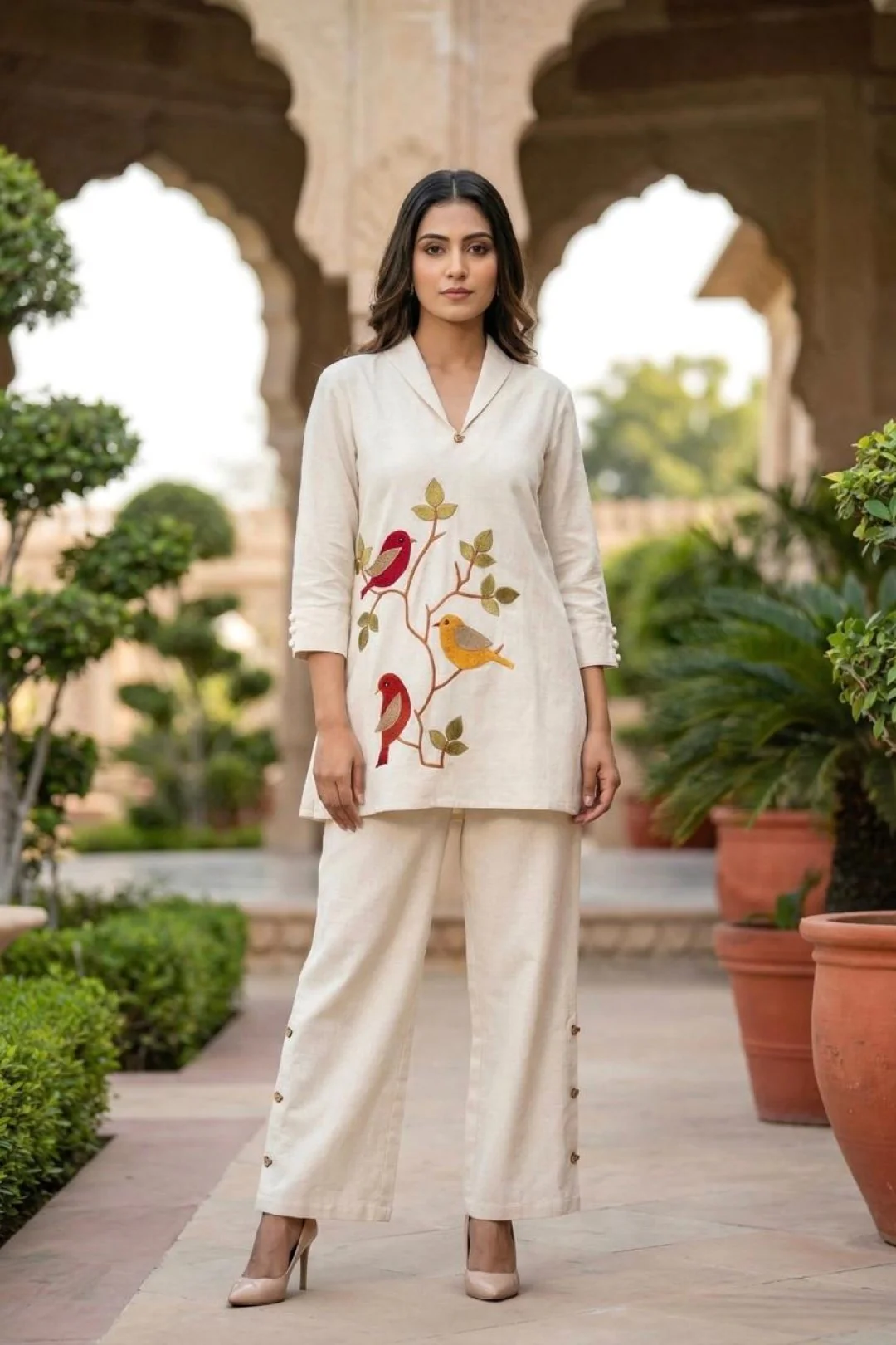 Sargi daisy embroidery co-ord set - Image 5