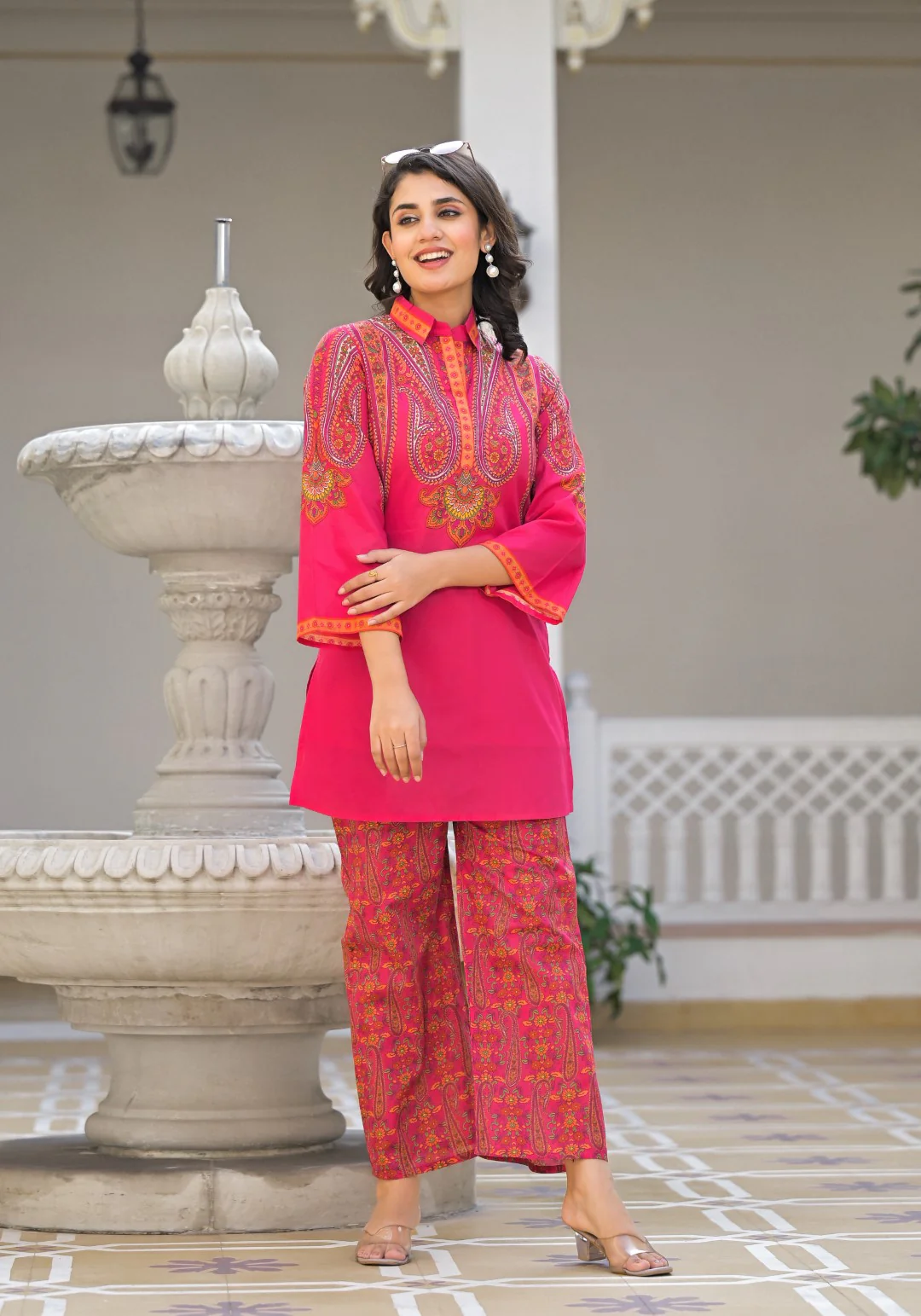 Bhakti Flamingo Cotton Co-ord Set - Image 7