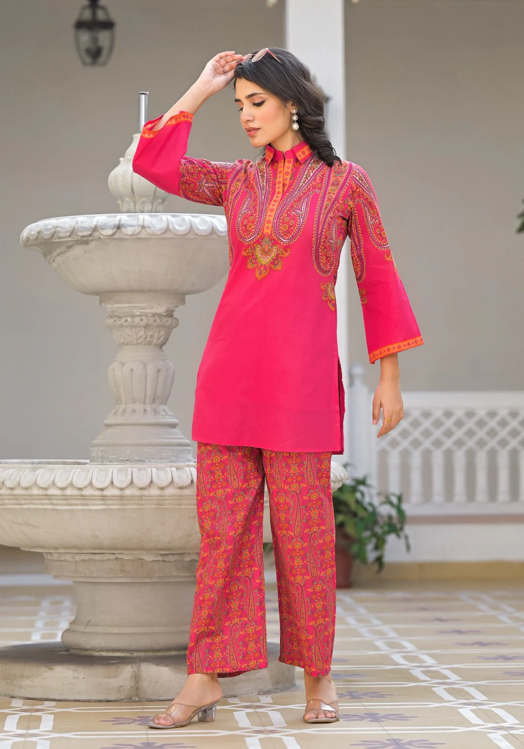 Bhakti Flamingo Cotton Co-ord Set - Image 9