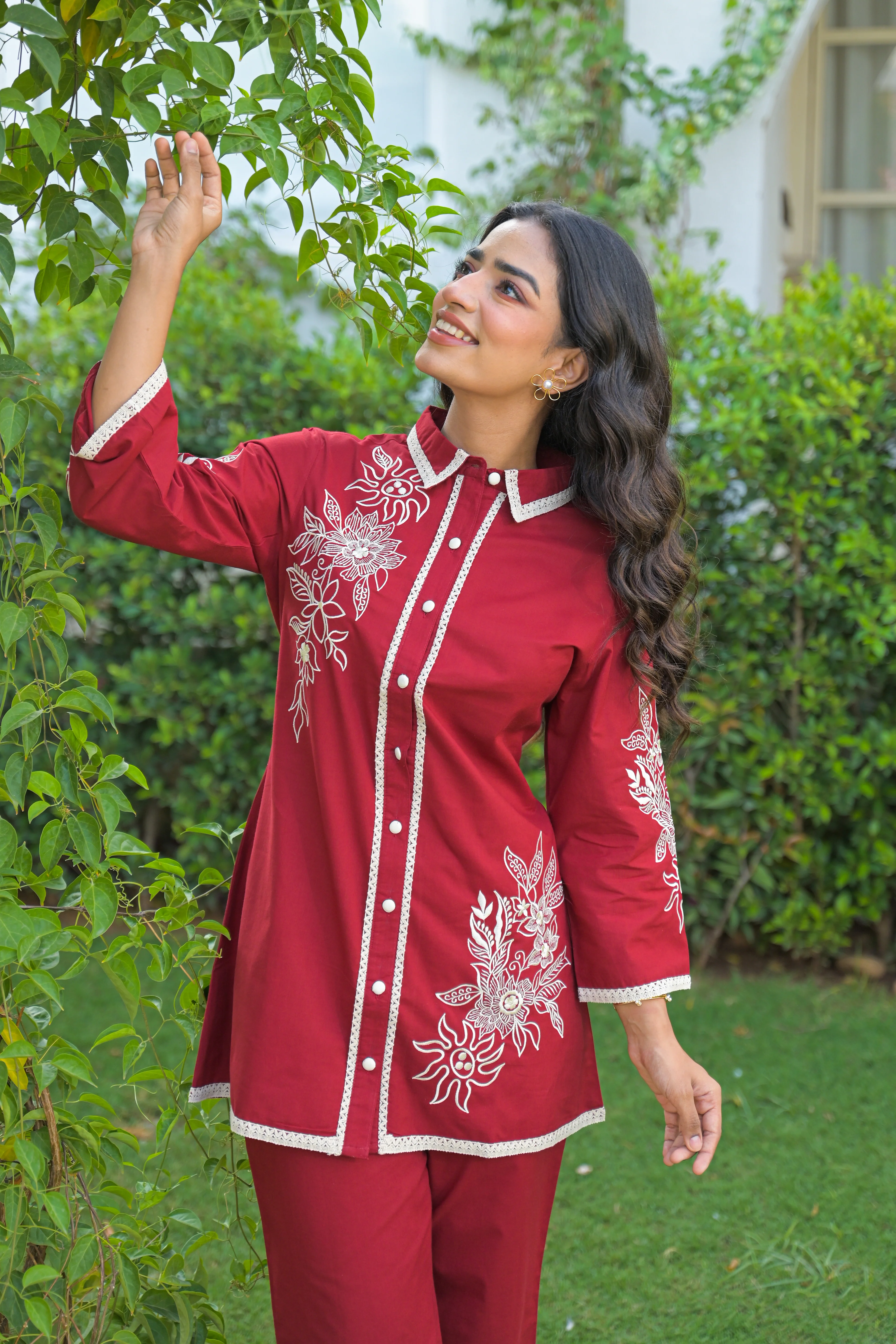 Bhoomi Jam Embroidery cotton Co-ord set - Image 2