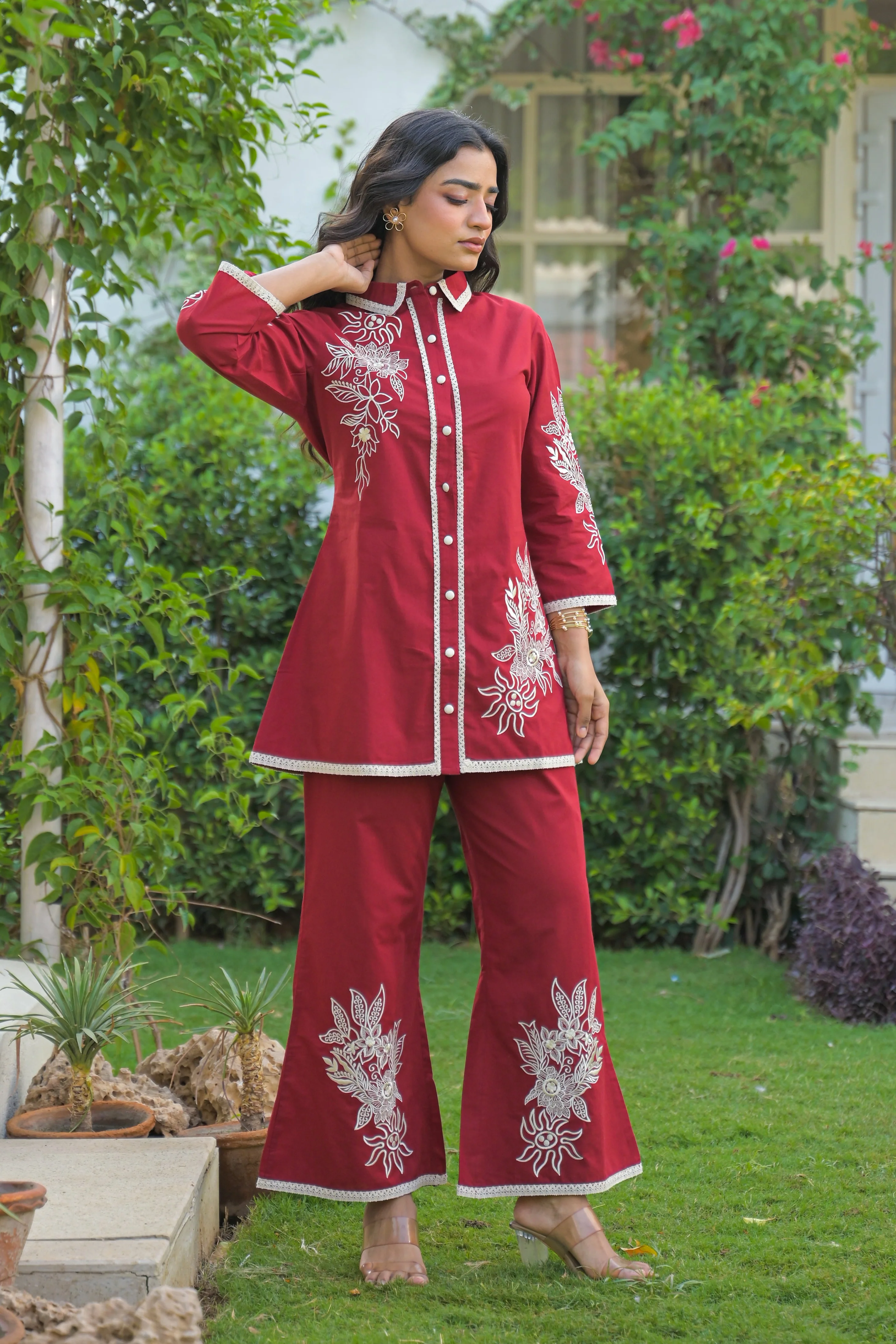 Bhoomi Jam Embroidery cotton Co-ord set - Image 4