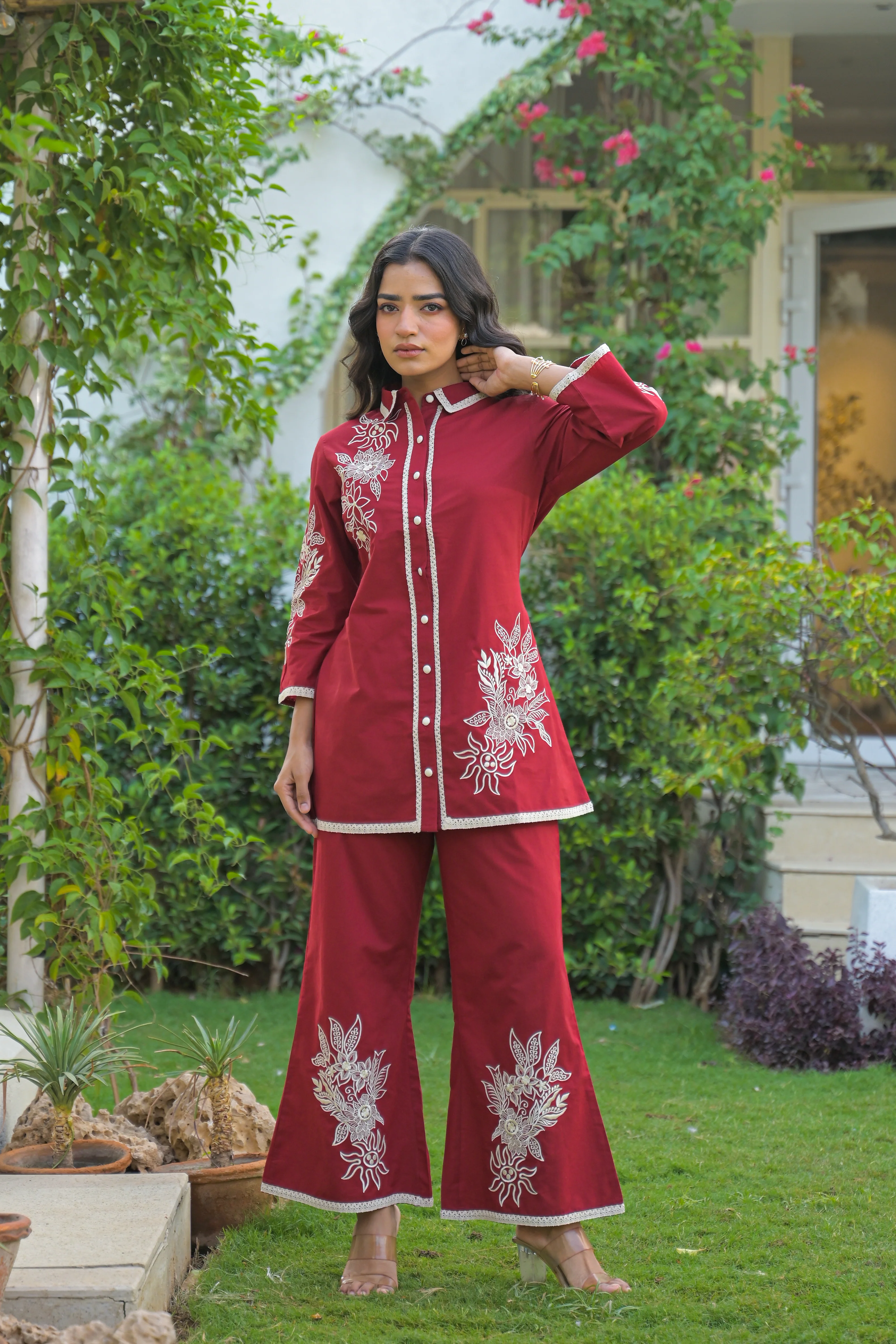 Bhoomi Jam Embroidery cotton Co-ord set - Image 5