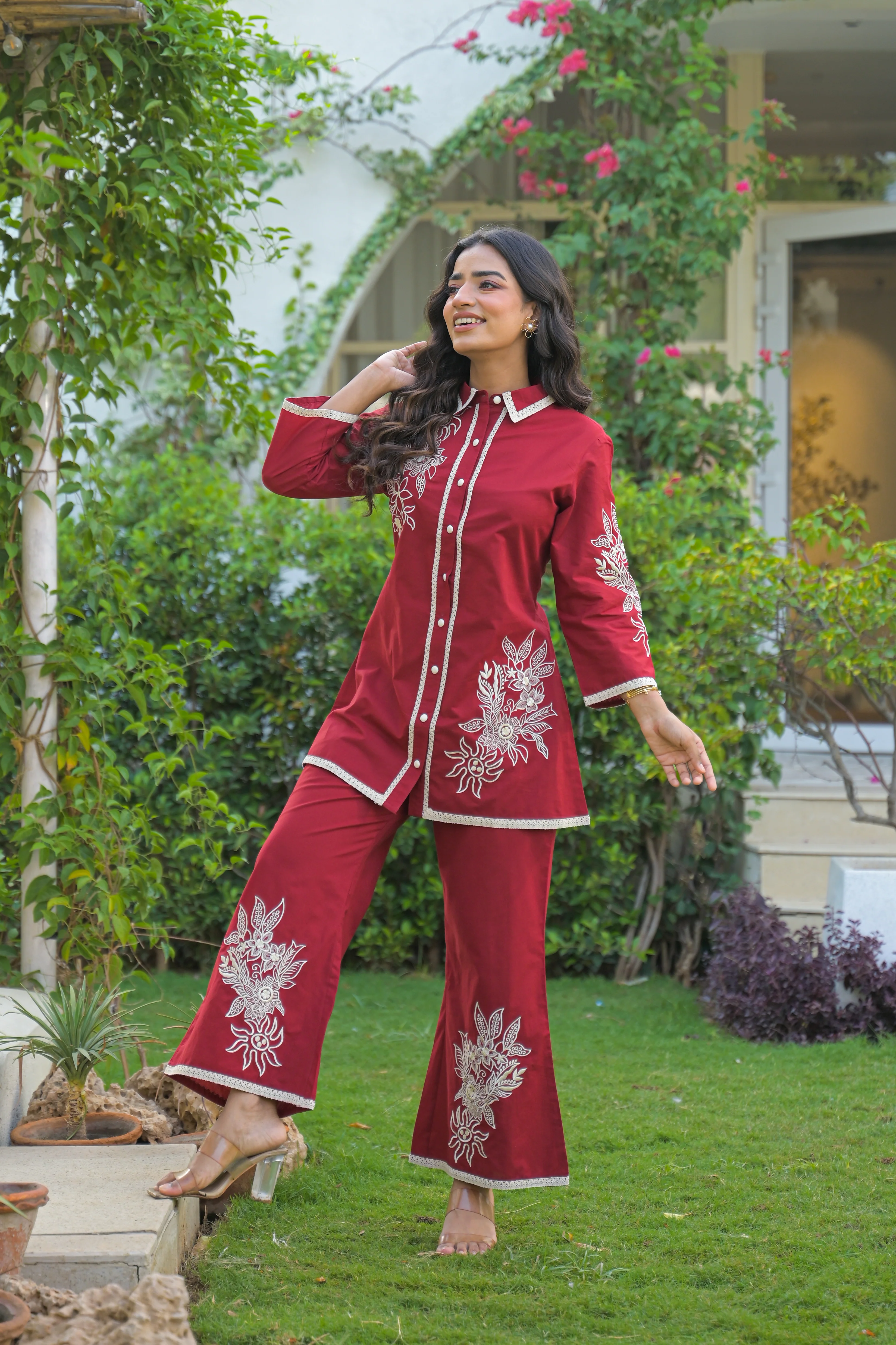 Bhoomi Jam Embroidery cotton Co-ord set - Image 6
