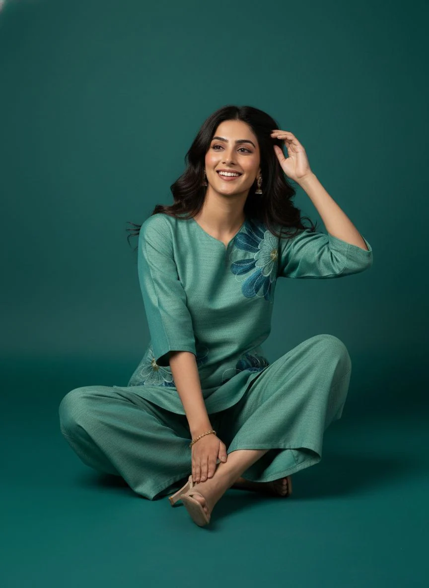 Prisha jay embroidery co-ord set - Image 3