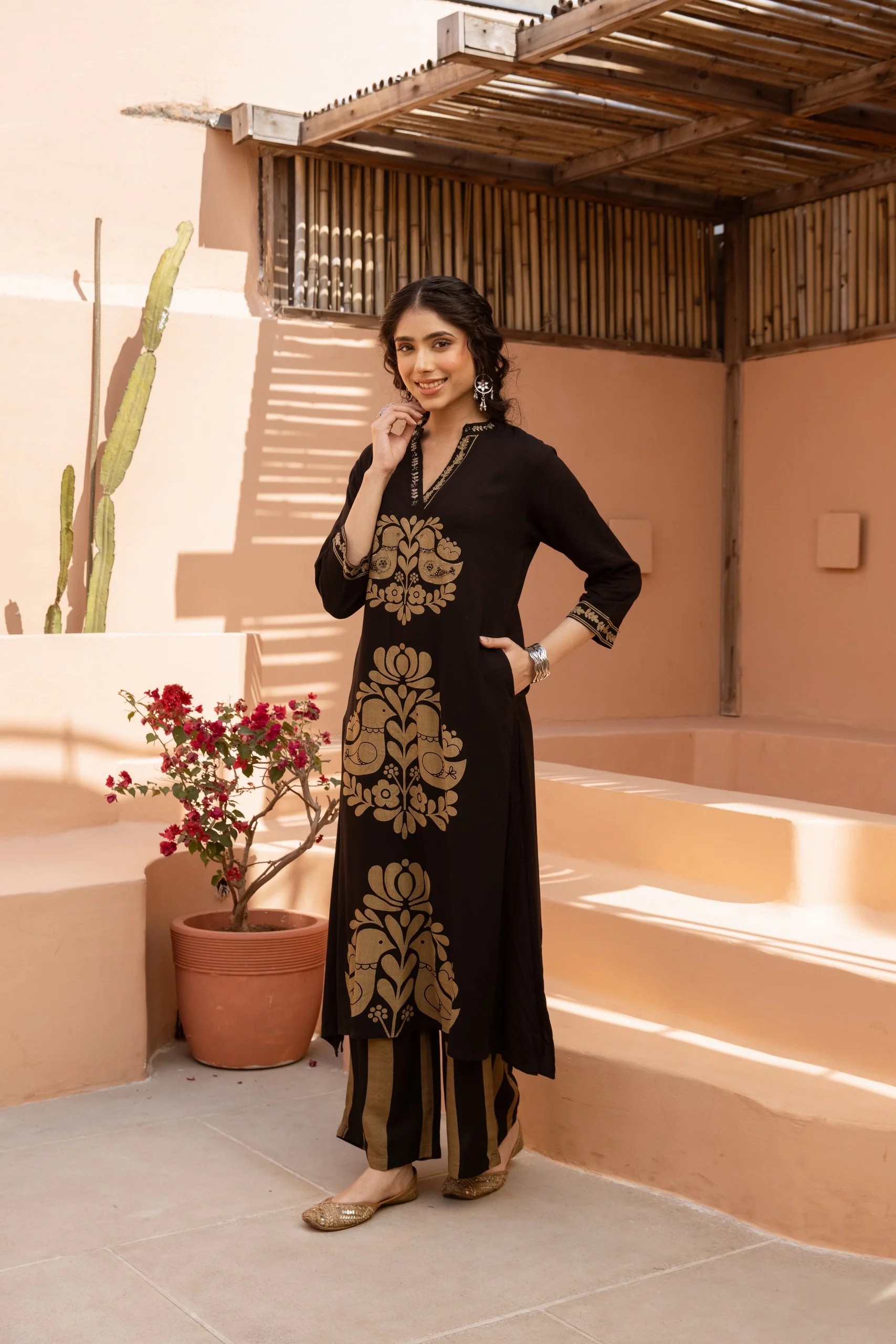 Bakul Pitch Printed Kurta Pant set - Image 6