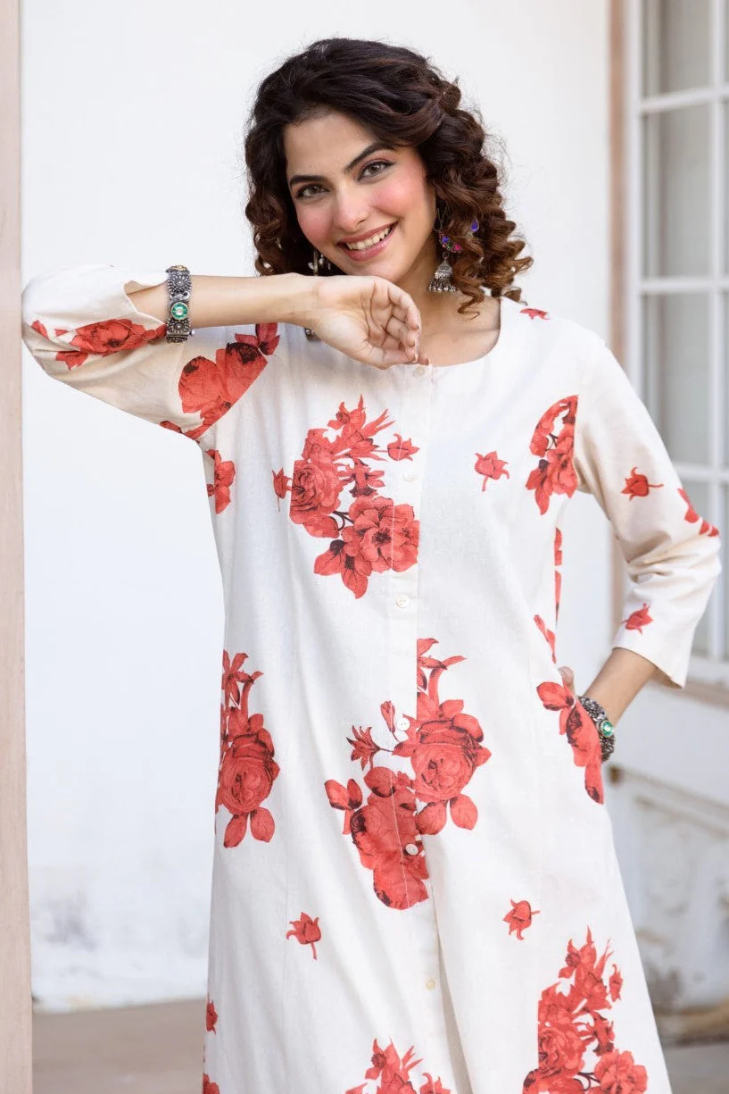 Karen maple cotton Kurta Pant set - Image 2
