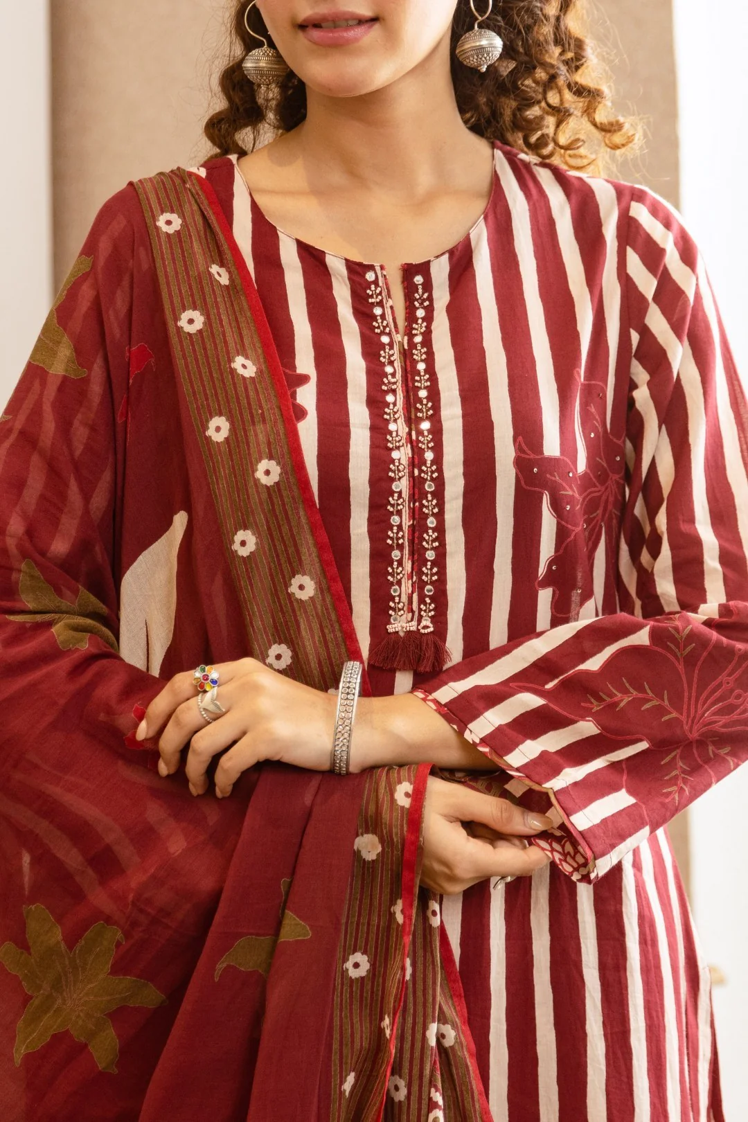 Karen auburn cotton suit set - Image 4