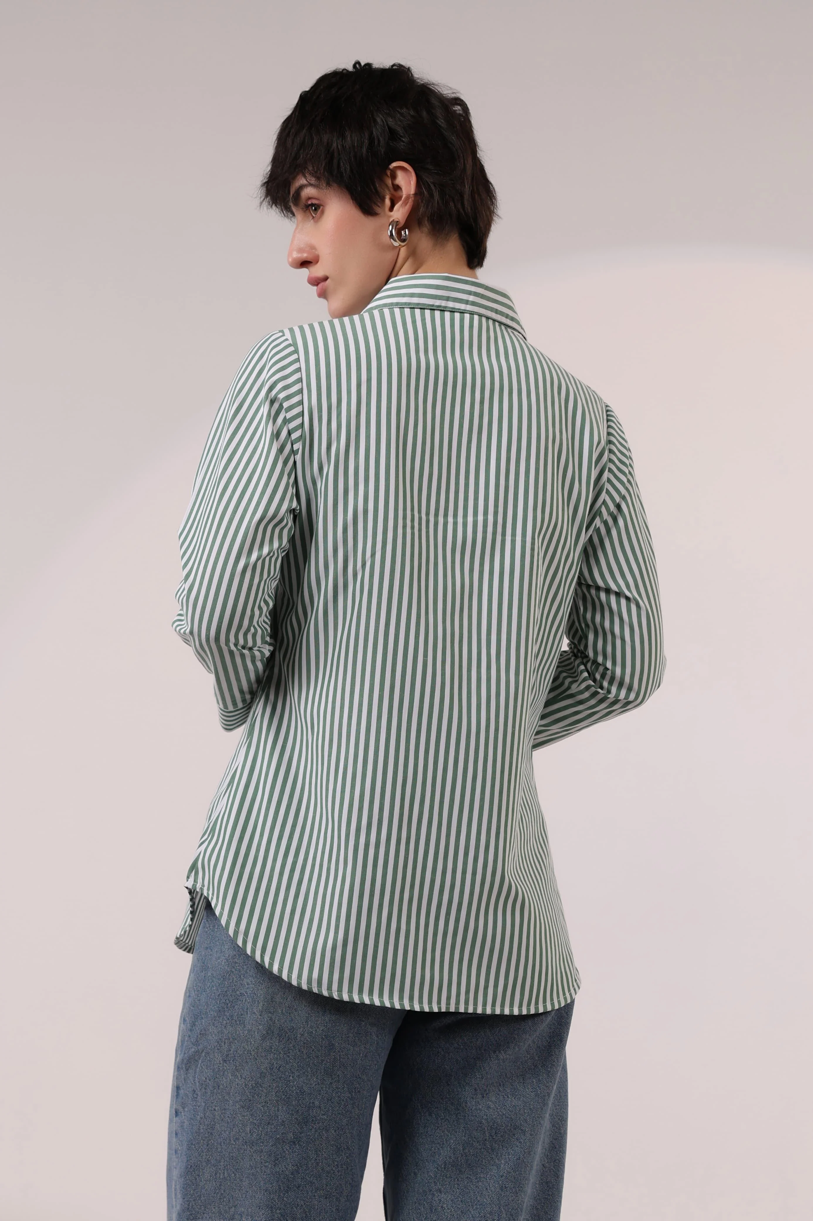 Kara Tiffany Stripes Cotton Shirt - Image 8