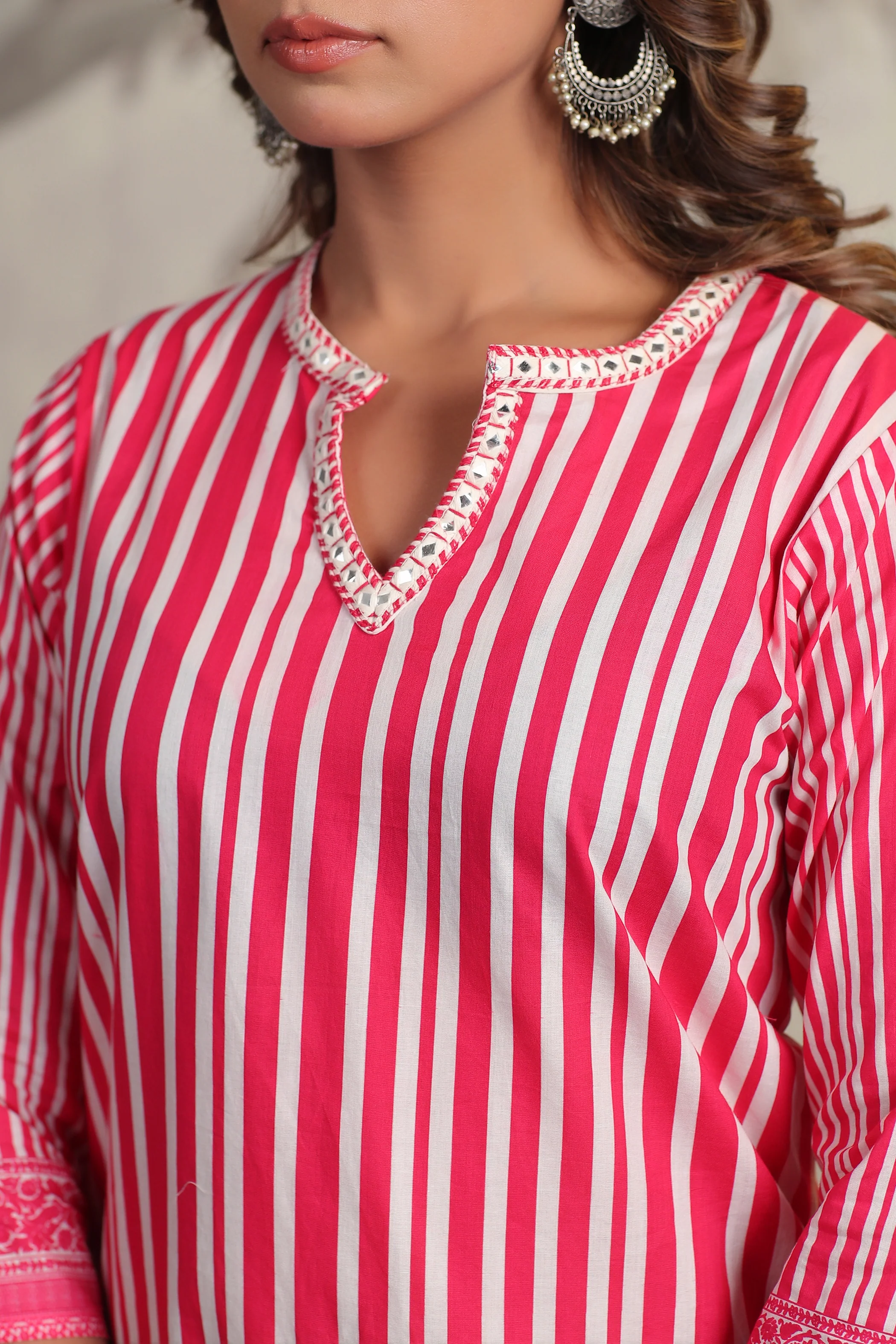 Yachi Crimson Cotton Suit Set - Image 5