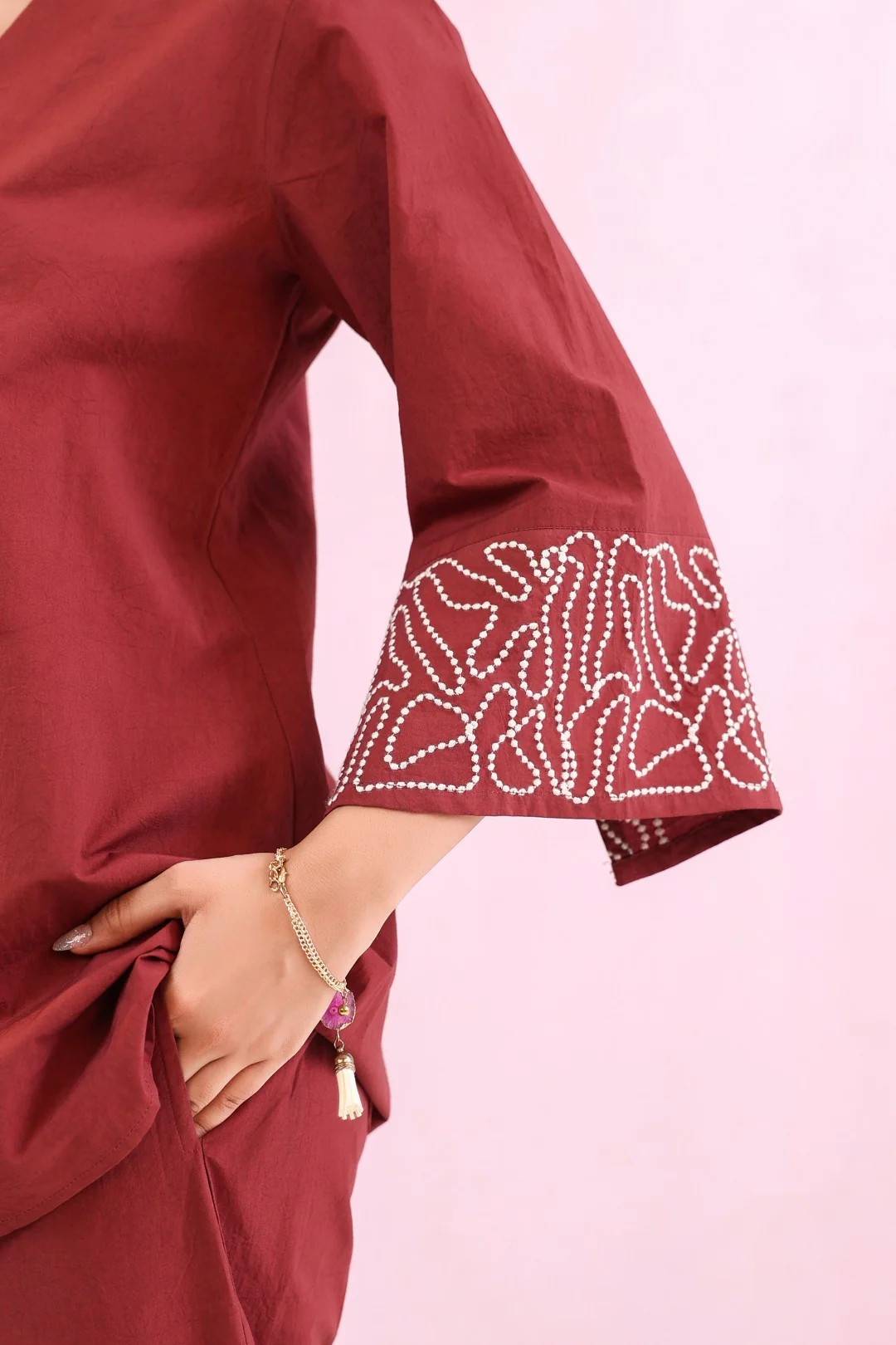 Raftar Jam Embroidery Cotton Co-ord Set - Image 5