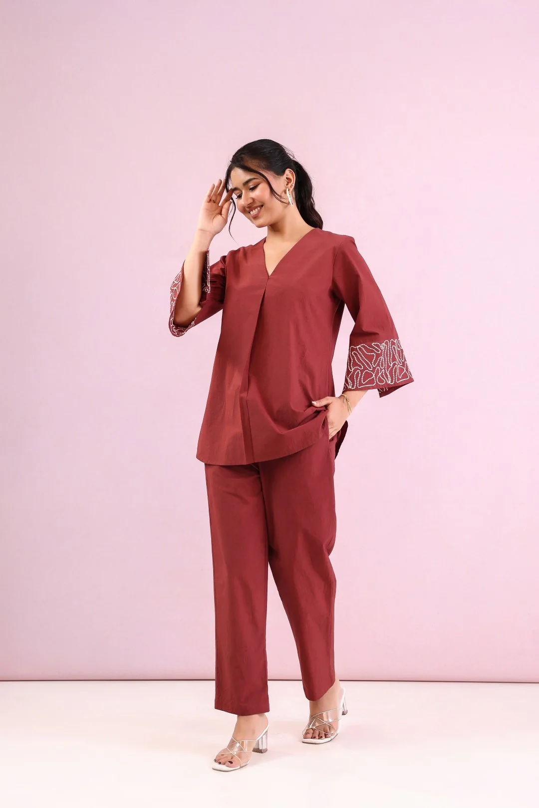 Raftar Jam Embroidery Cotton Co-ord Set - Image 6