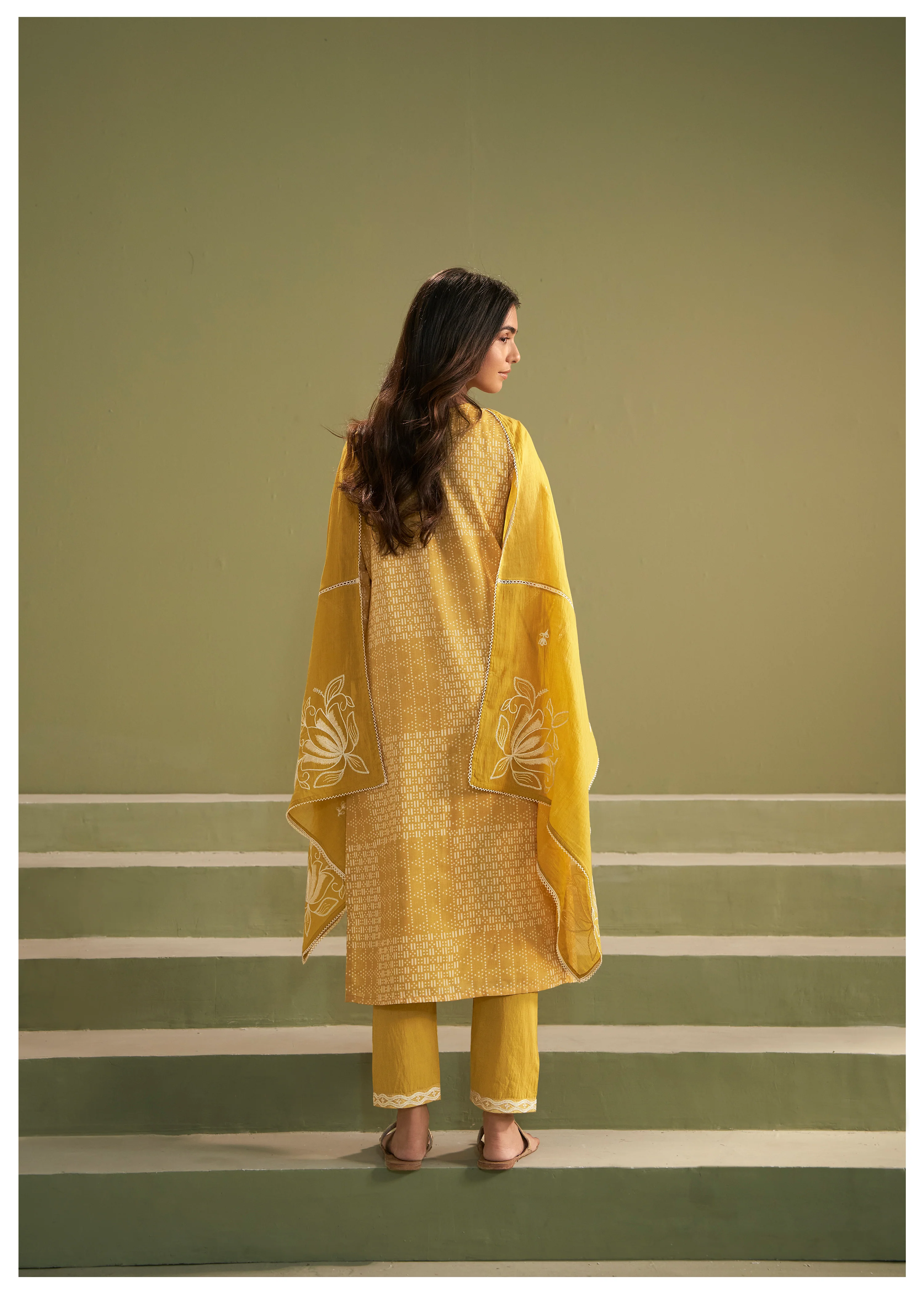 Nadira Amber Embroidered Cotton Lawn Suit Set - Image 3