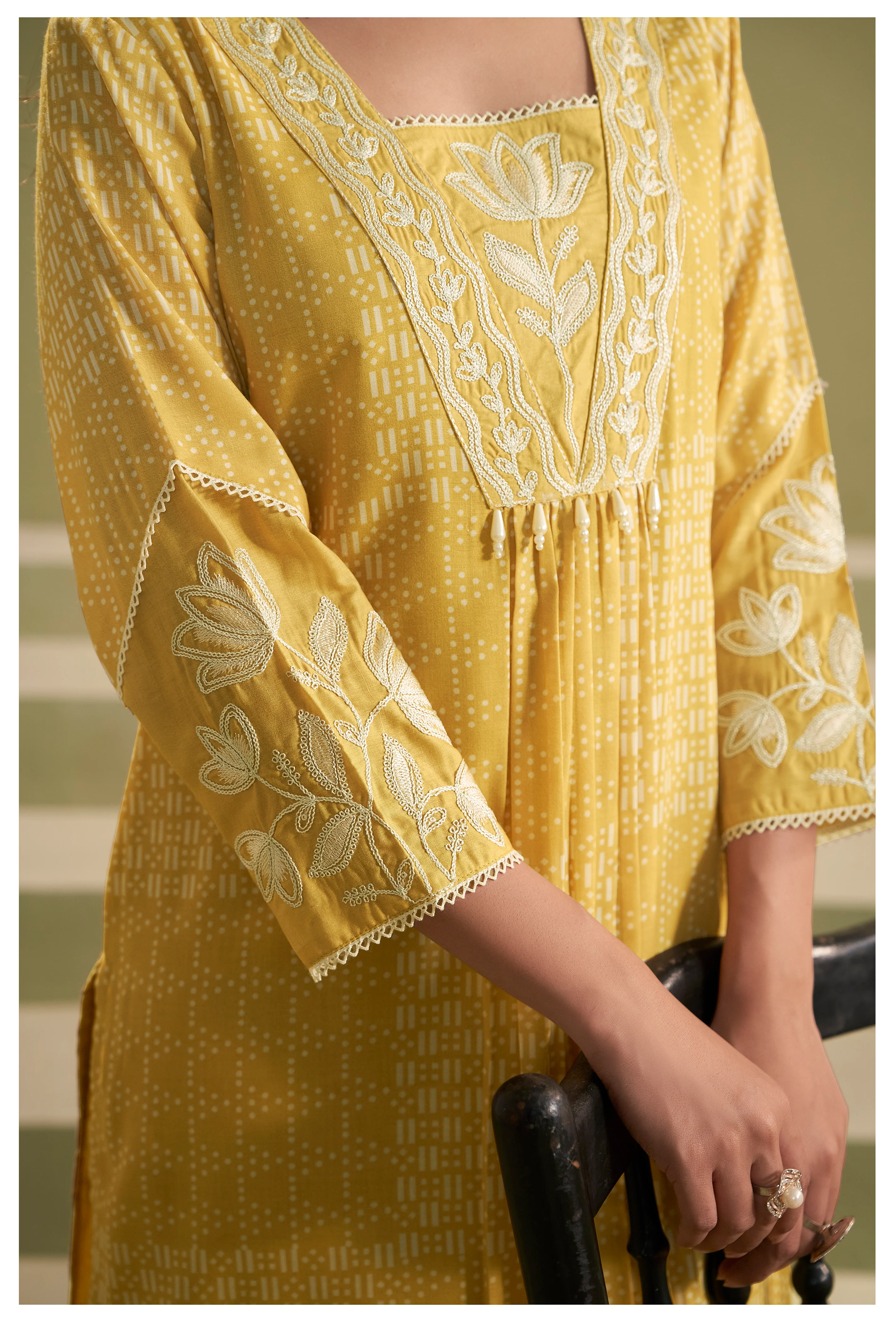 Nadira Amber Embroidered Cotton Lawn Suit Set - Image 4