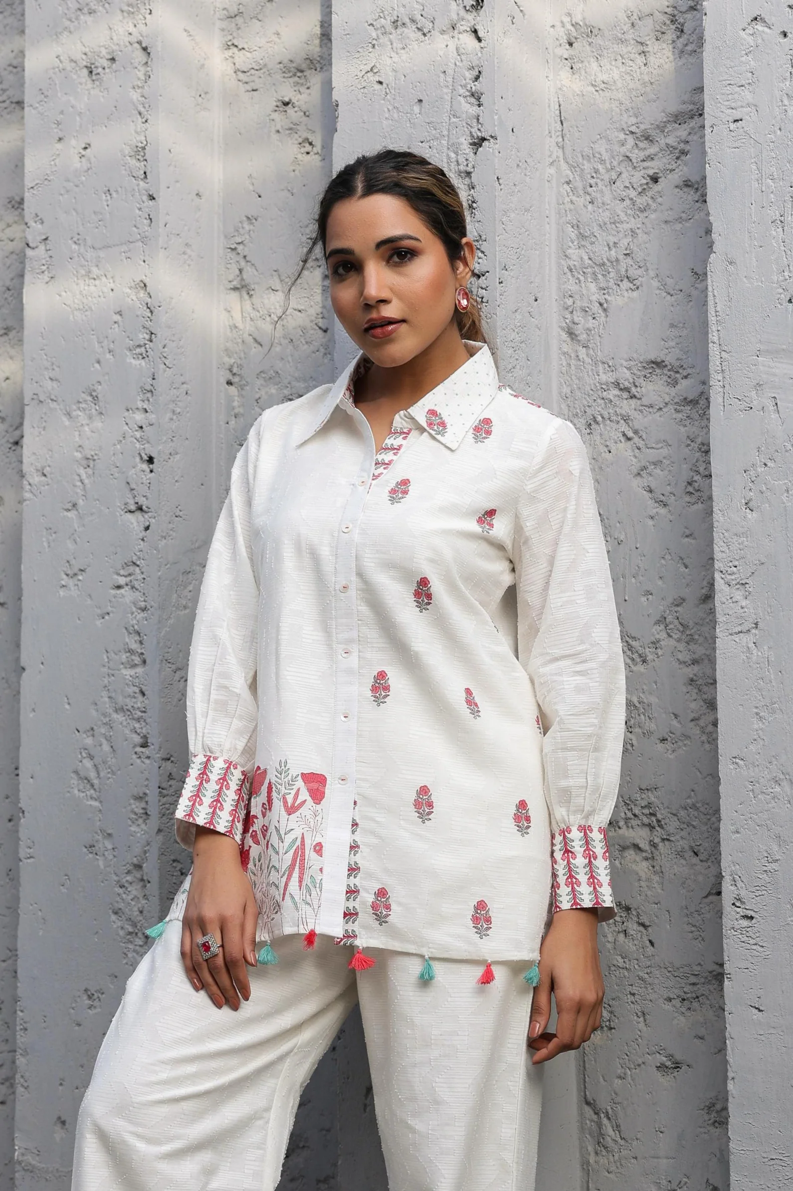 Tridhara Misri Cotton Embroidered Co-ord Set - Image 2