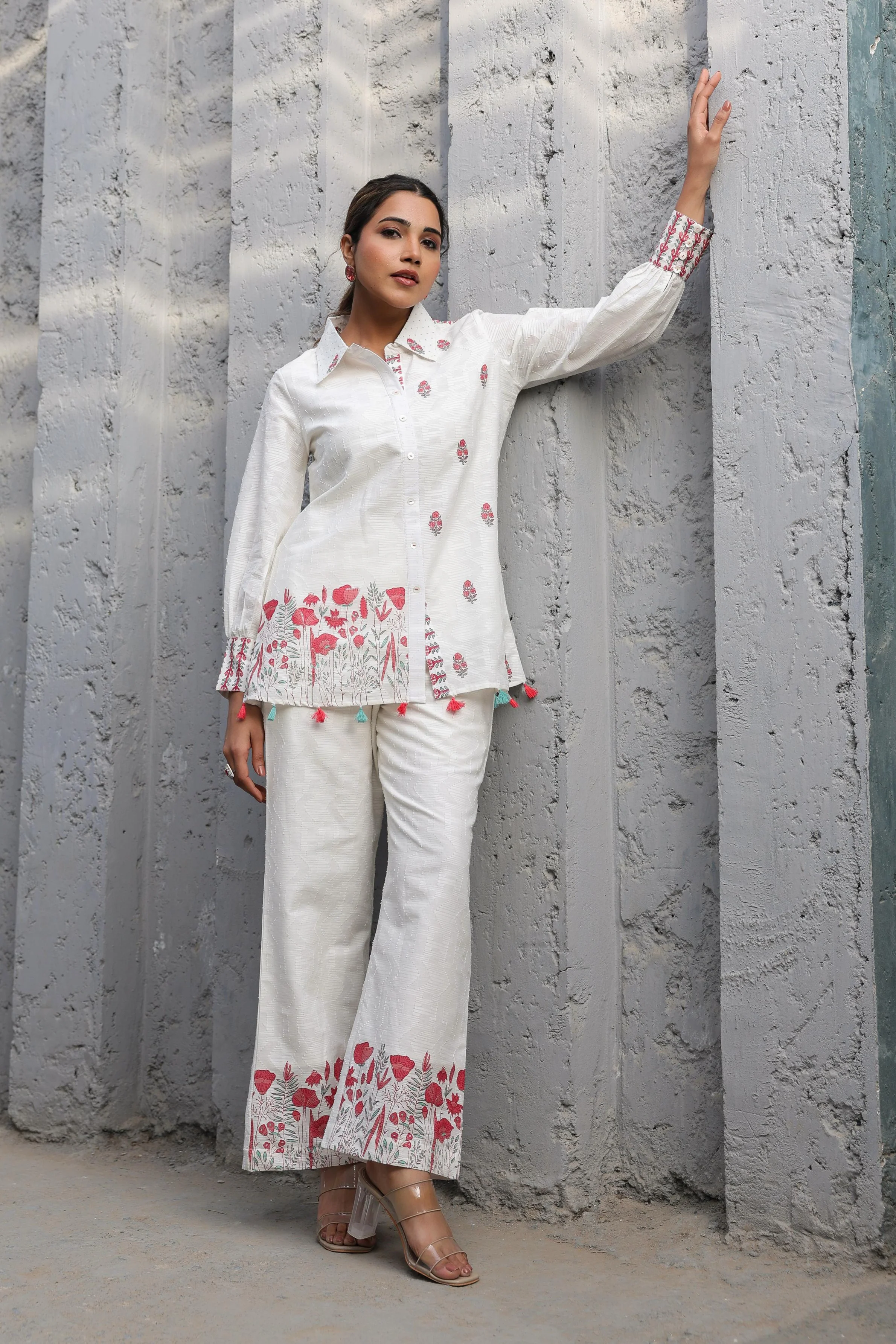 Tridhara Misri Cotton Embroidered Co-ord Set - Image 5