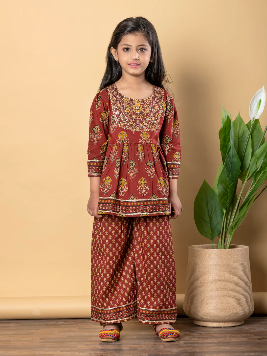 Indra Jam kids  Cotton Printed Kurta Pant Set - Image 4
