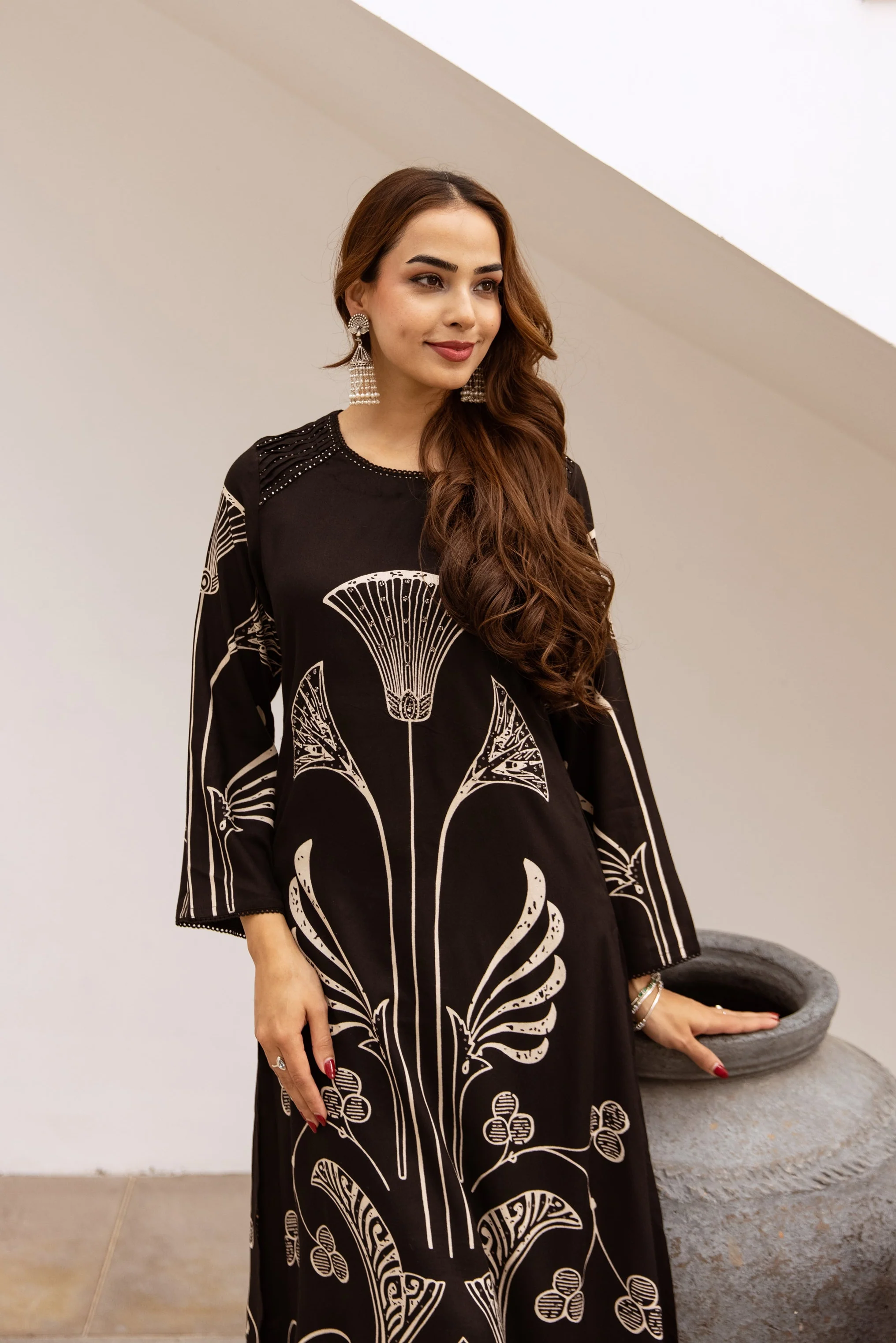 Bakul sable printed kurta pant set - Image 2