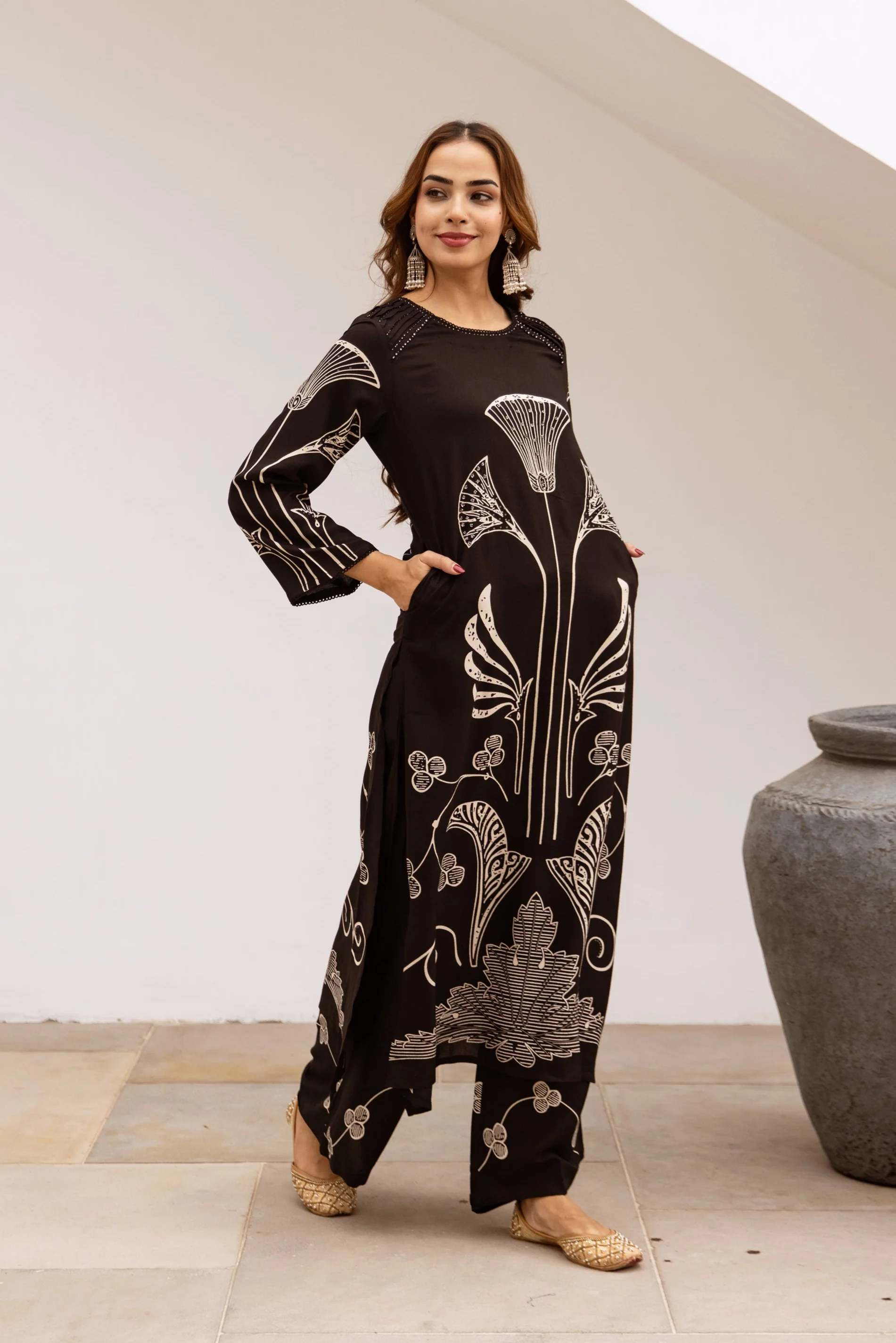 Bakul sable printed kurta pant set - Image 5