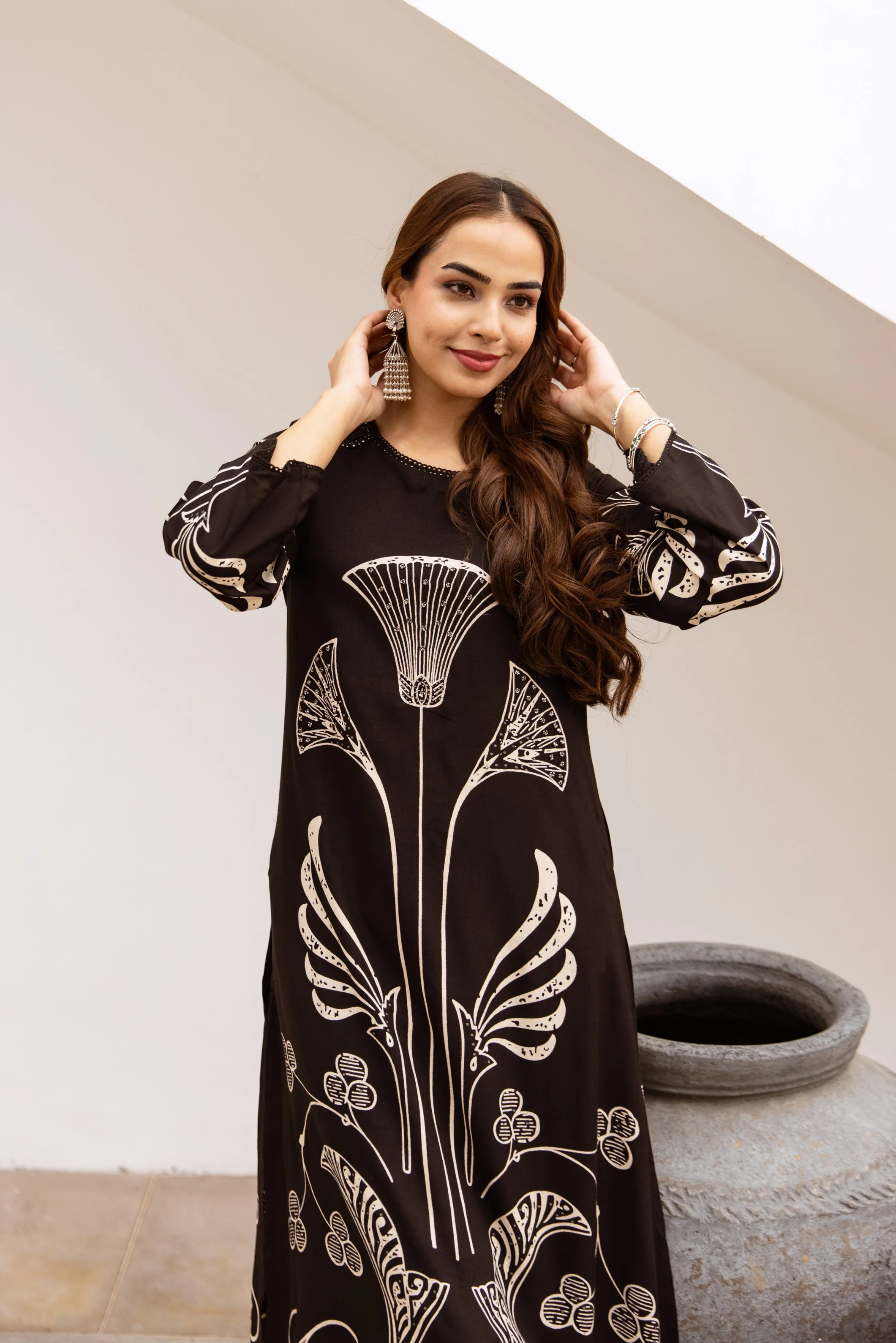 Bakul sable printed kurta pant set - Image 8