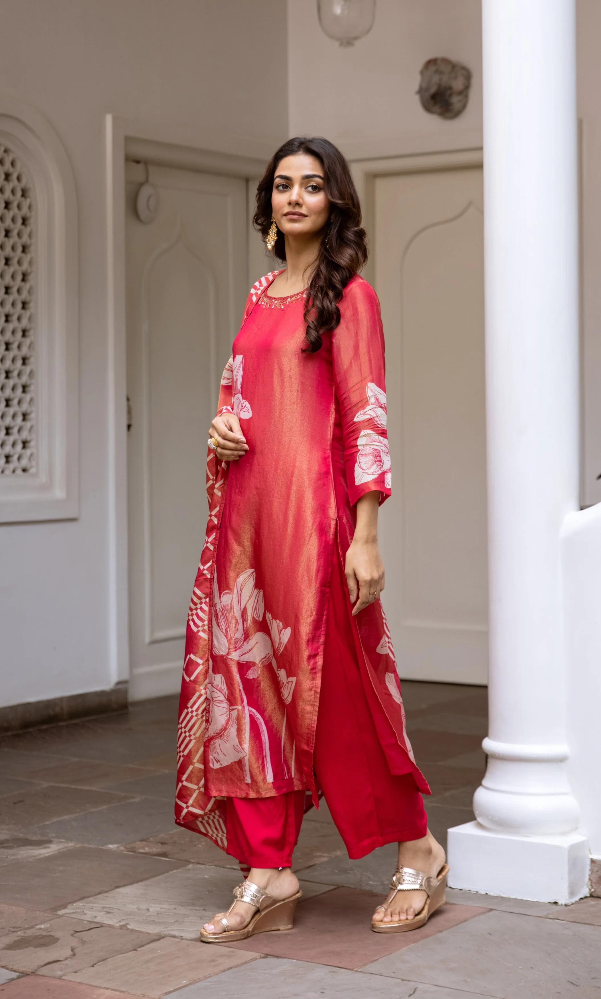 Bakul Vermi Premium Shimmer  Suit set - Image 5