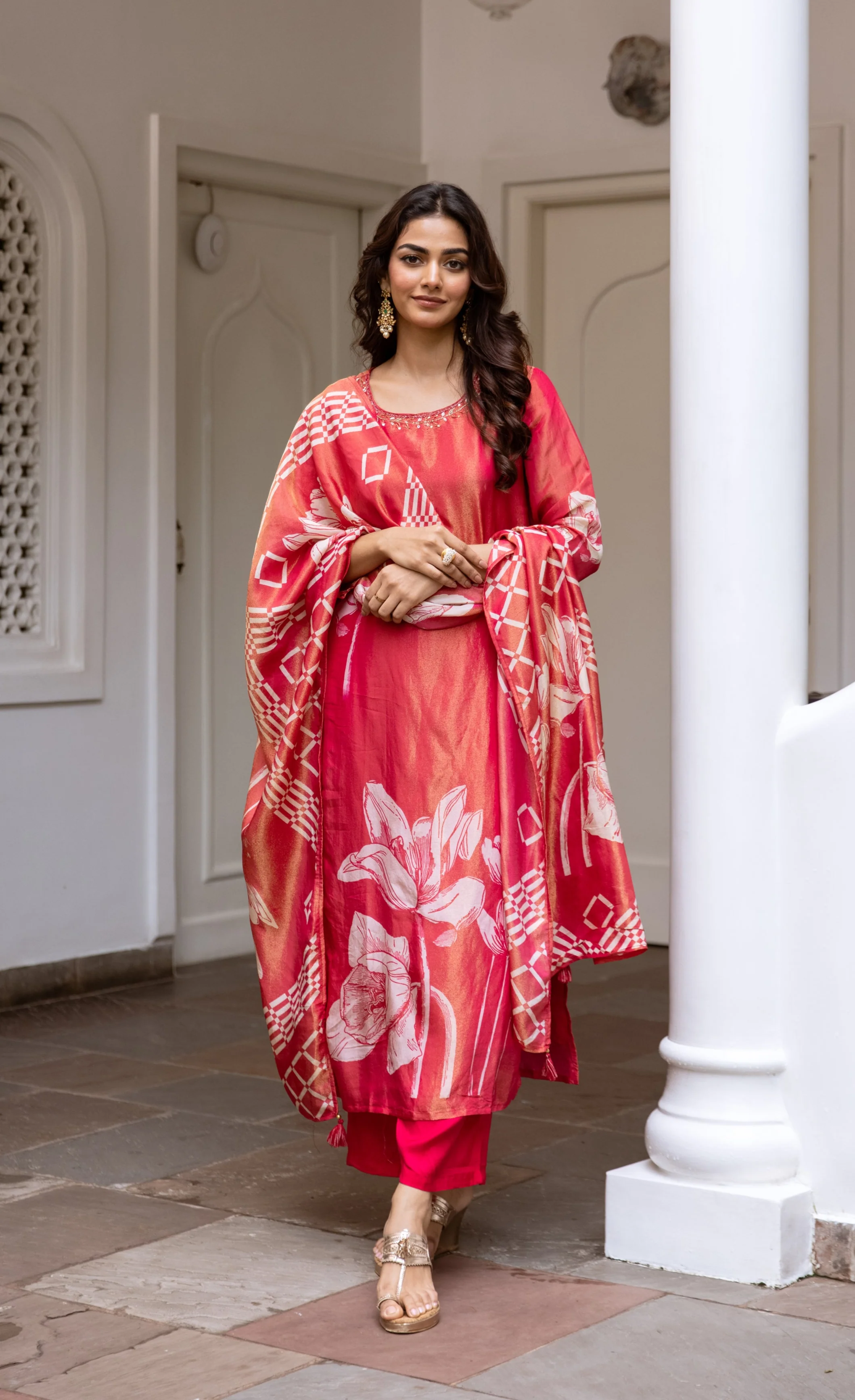 Bakul Vermi Premium Shimmer  Suit set - Image 6