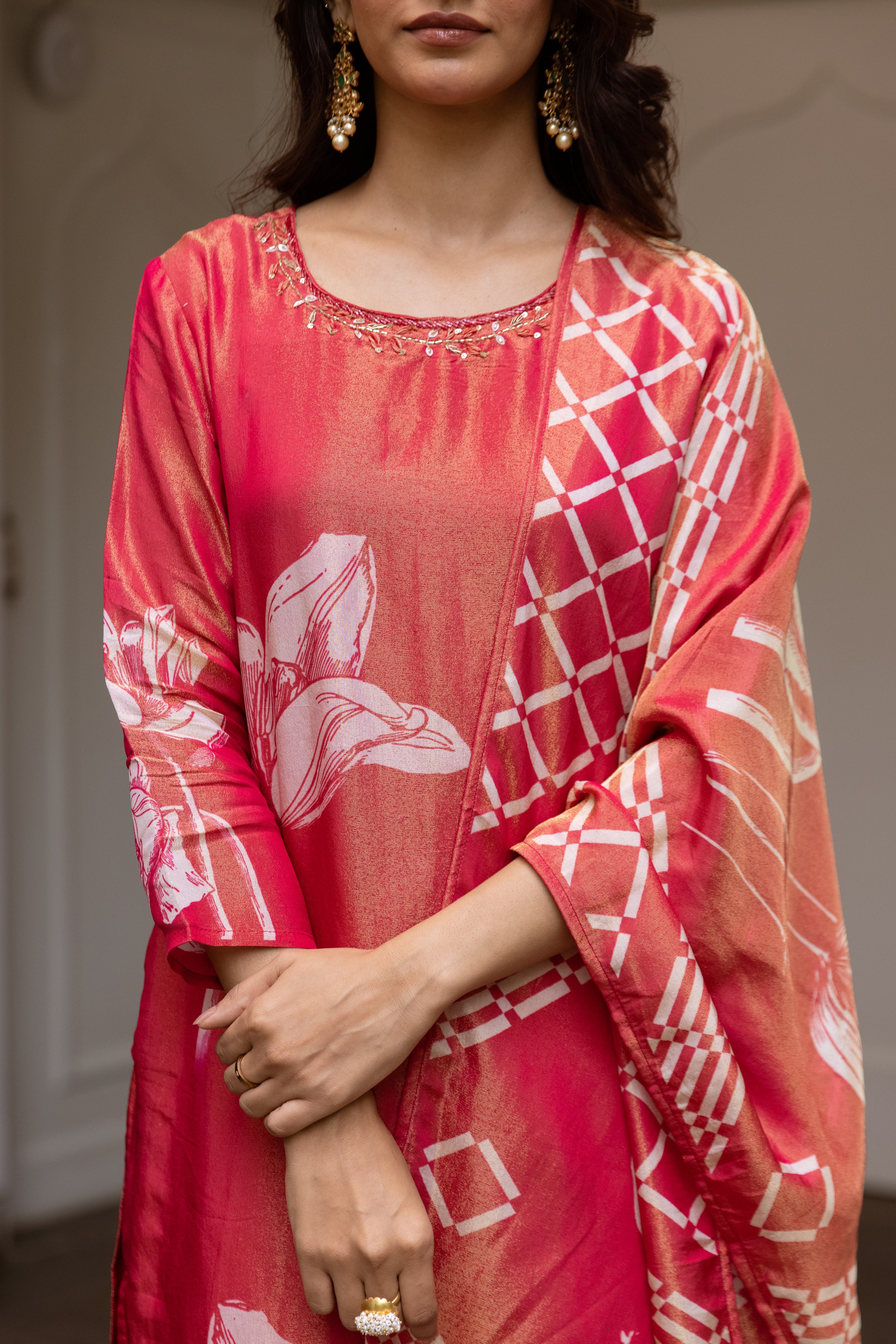 Bakul Vermi Premium Shimmer  Suit set - Image 7