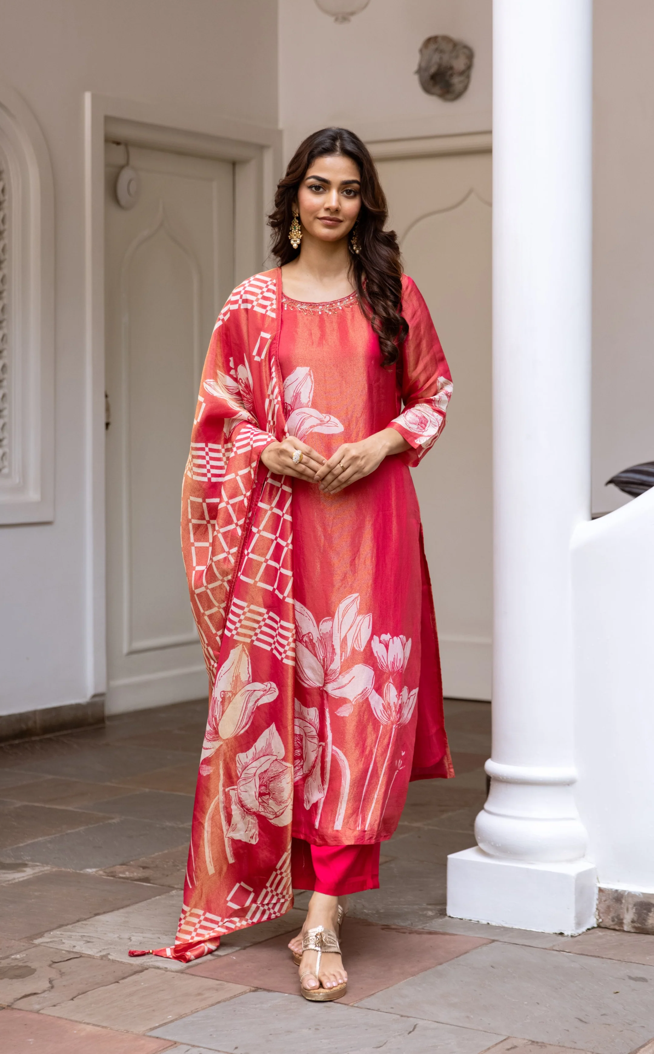 Bakul Vermi Premium Shimmer  Suit set - Image 8