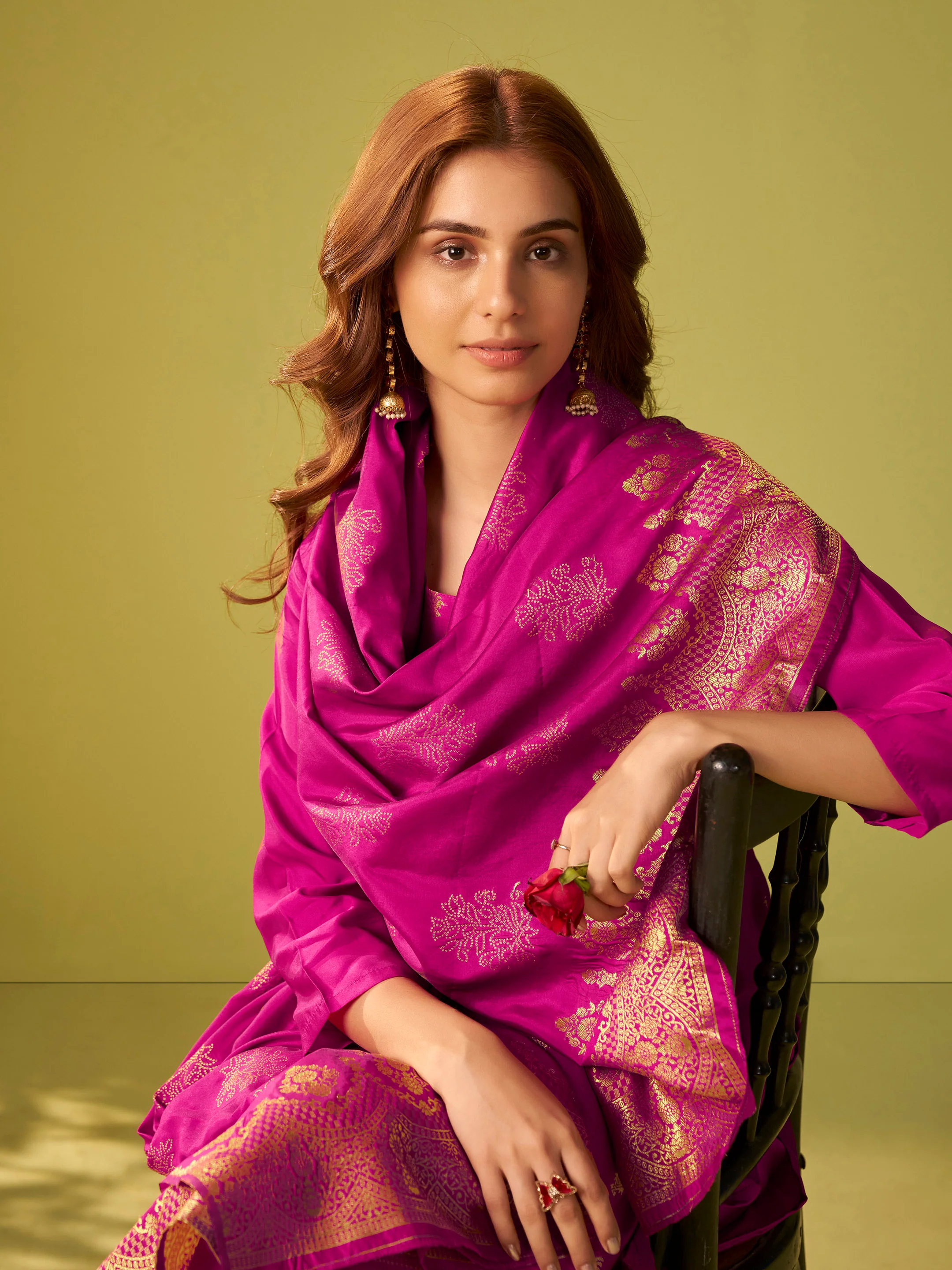 Nisha Rose Heavy Suit Set - Image 5