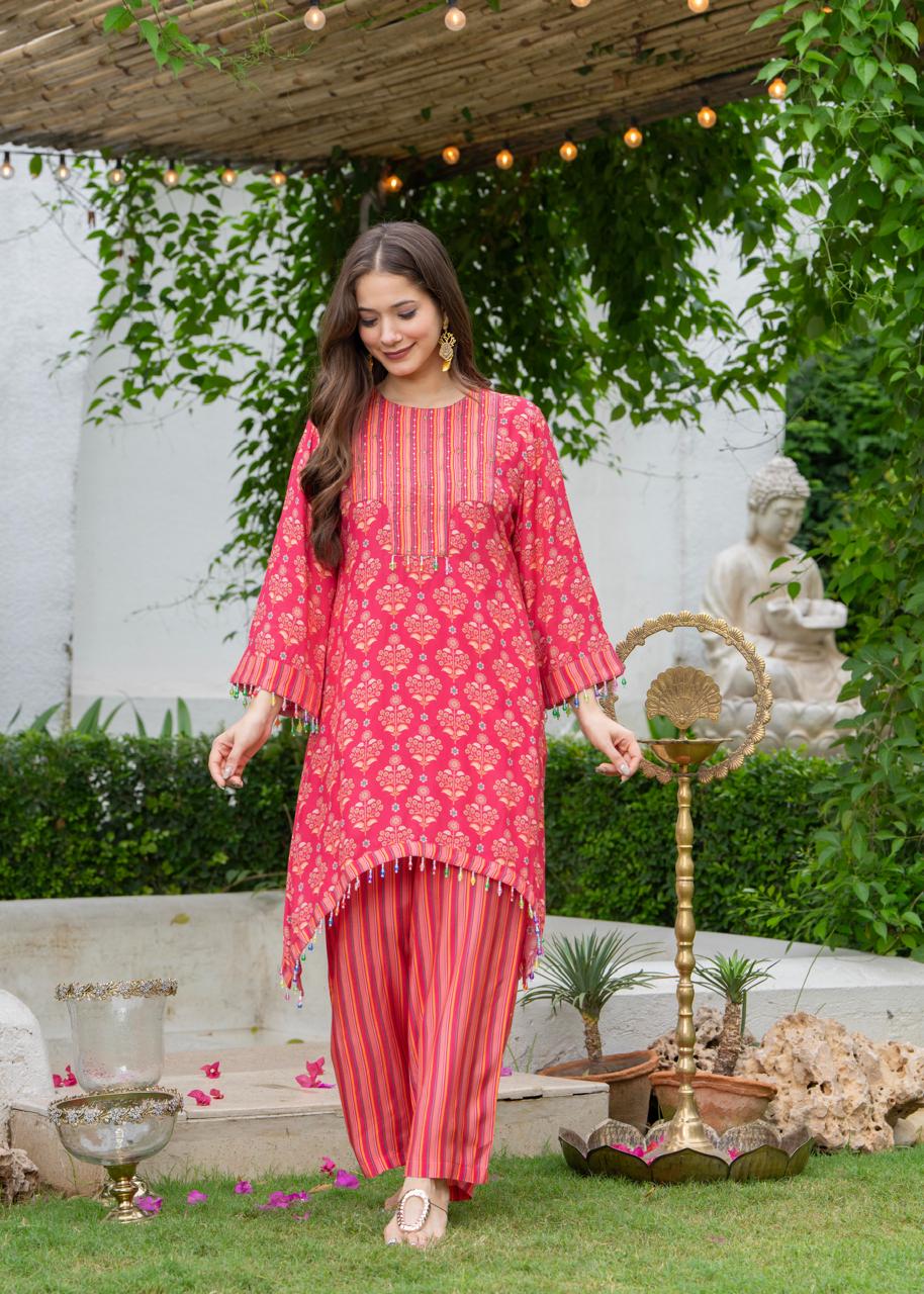 Jayti Raspberry Muslin co-ord set - Image 11
