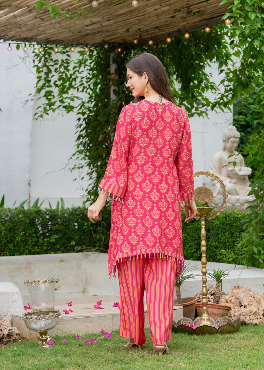 Jayti Raspberry Muslin co-ord set - Image 12