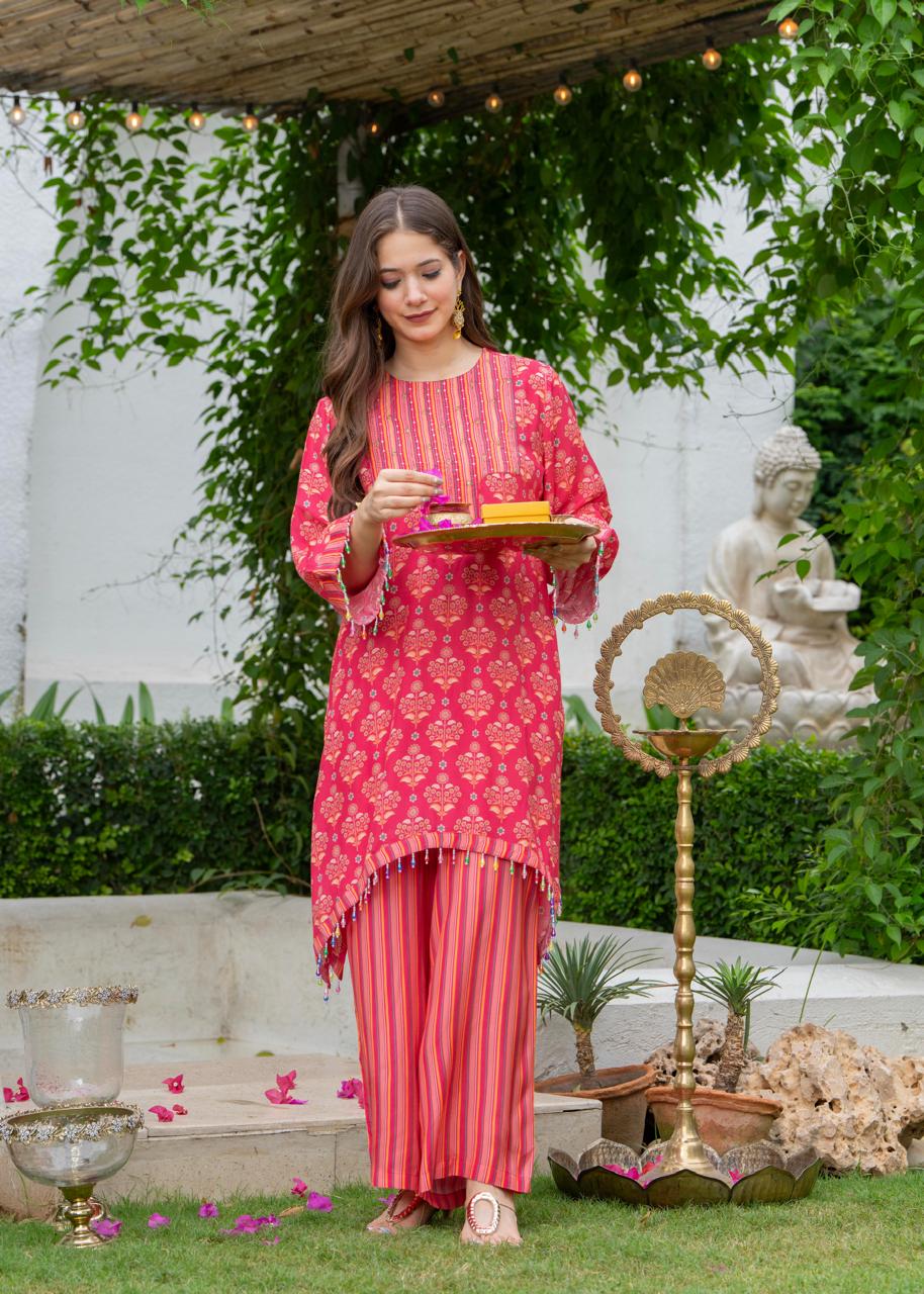 Jayti Raspberry Muslin co-ord set - Image 15