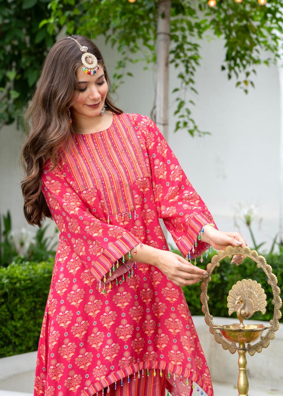 Jayti Raspberry Muslin co-ord set - Image 2