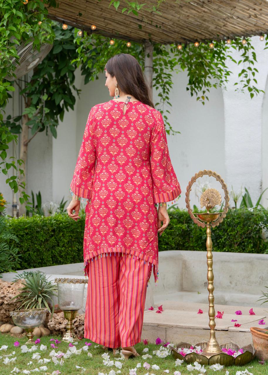Jayti Raspberry Muslin co-ord set - Image 3