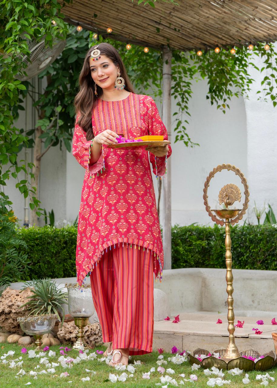 Jayti Raspberry Muslin co-ord set - Image 6