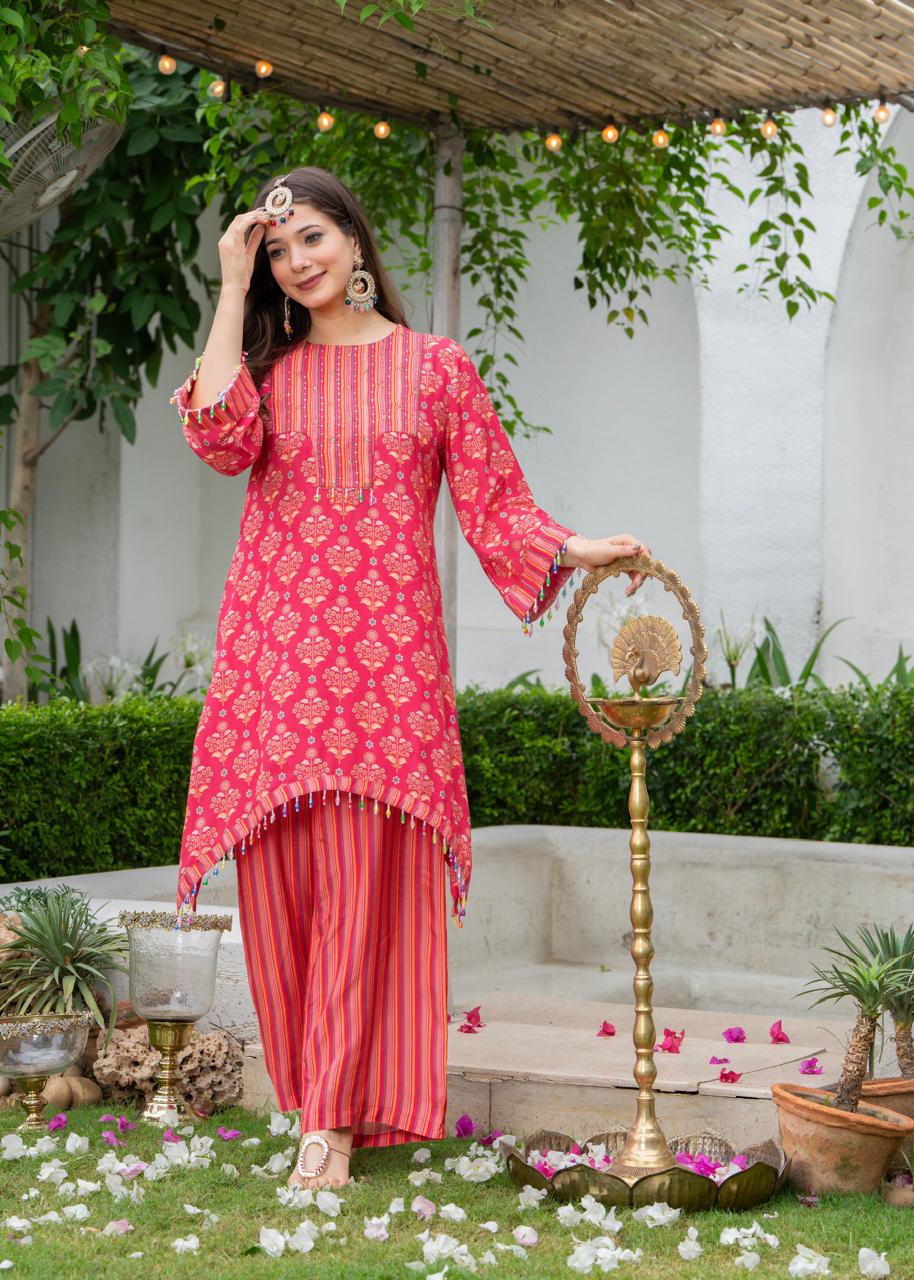 Jayti Raspberry Muslin co-ord set - Image 8