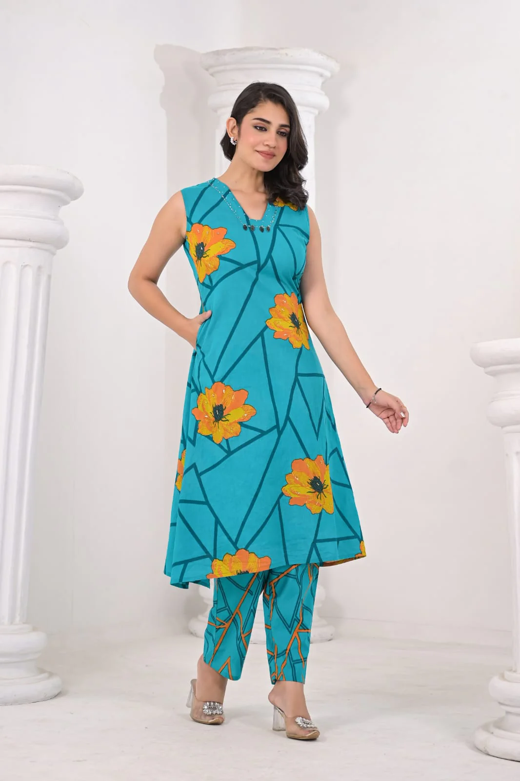 Colba Iris Cotton Co-ord Set - Image 7