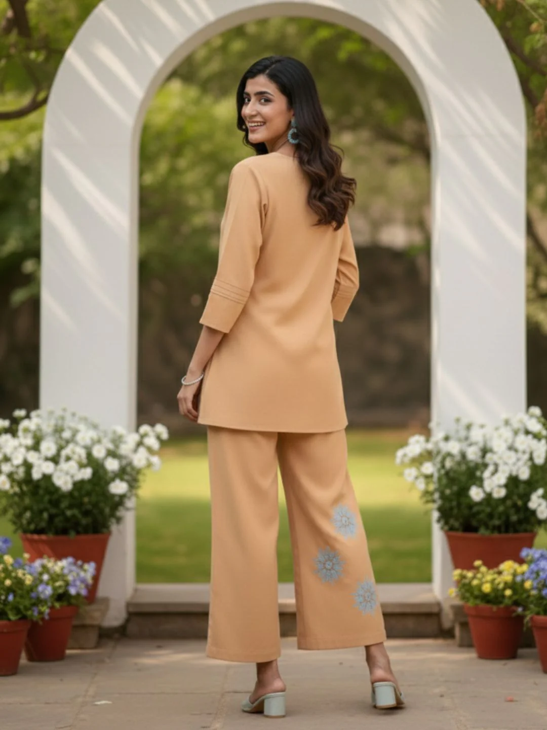 Raftar Tan Embrodiery Co-ord Set - Image 10