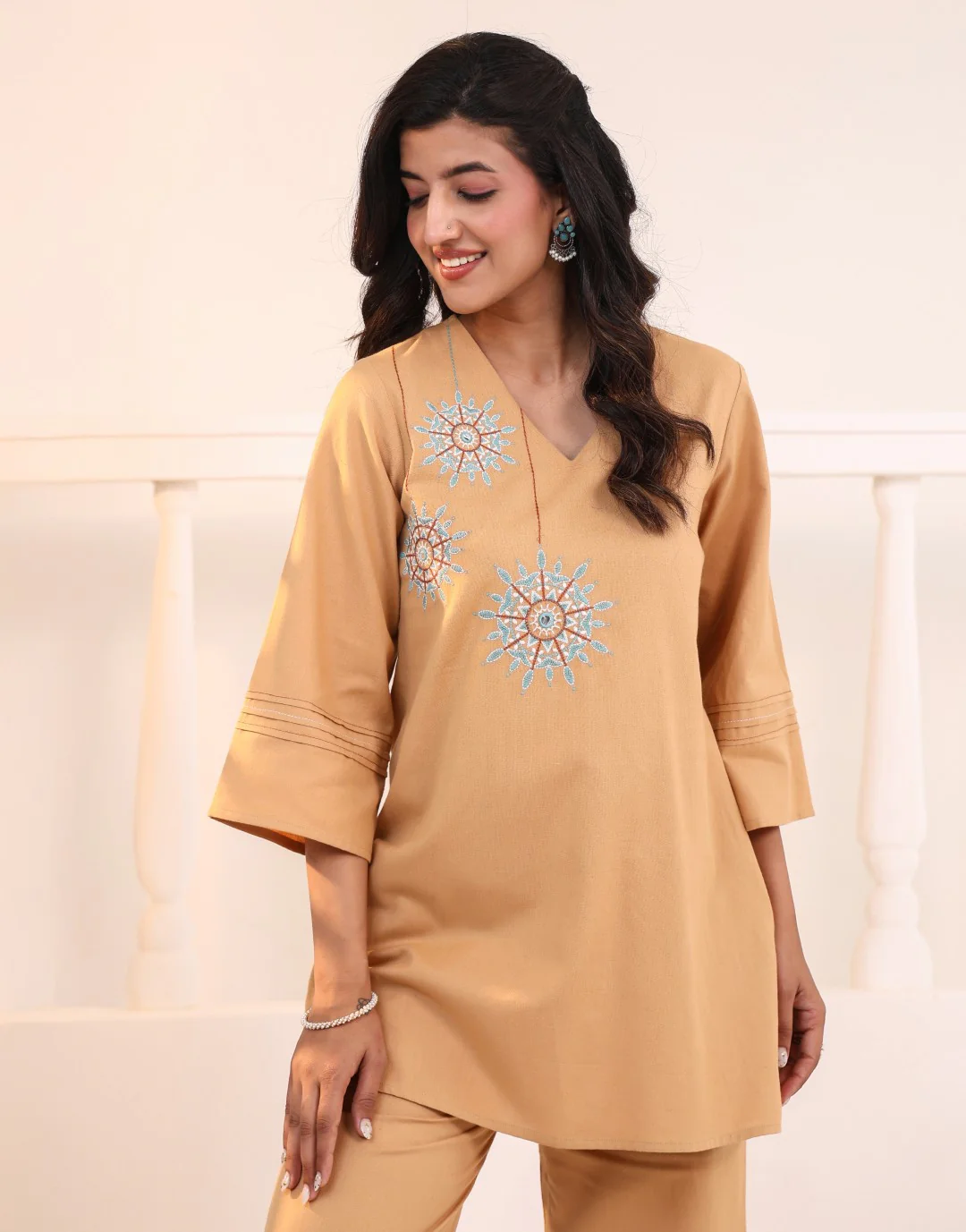 Raftar Tan Embrodiery Co-ord Set - Image 13