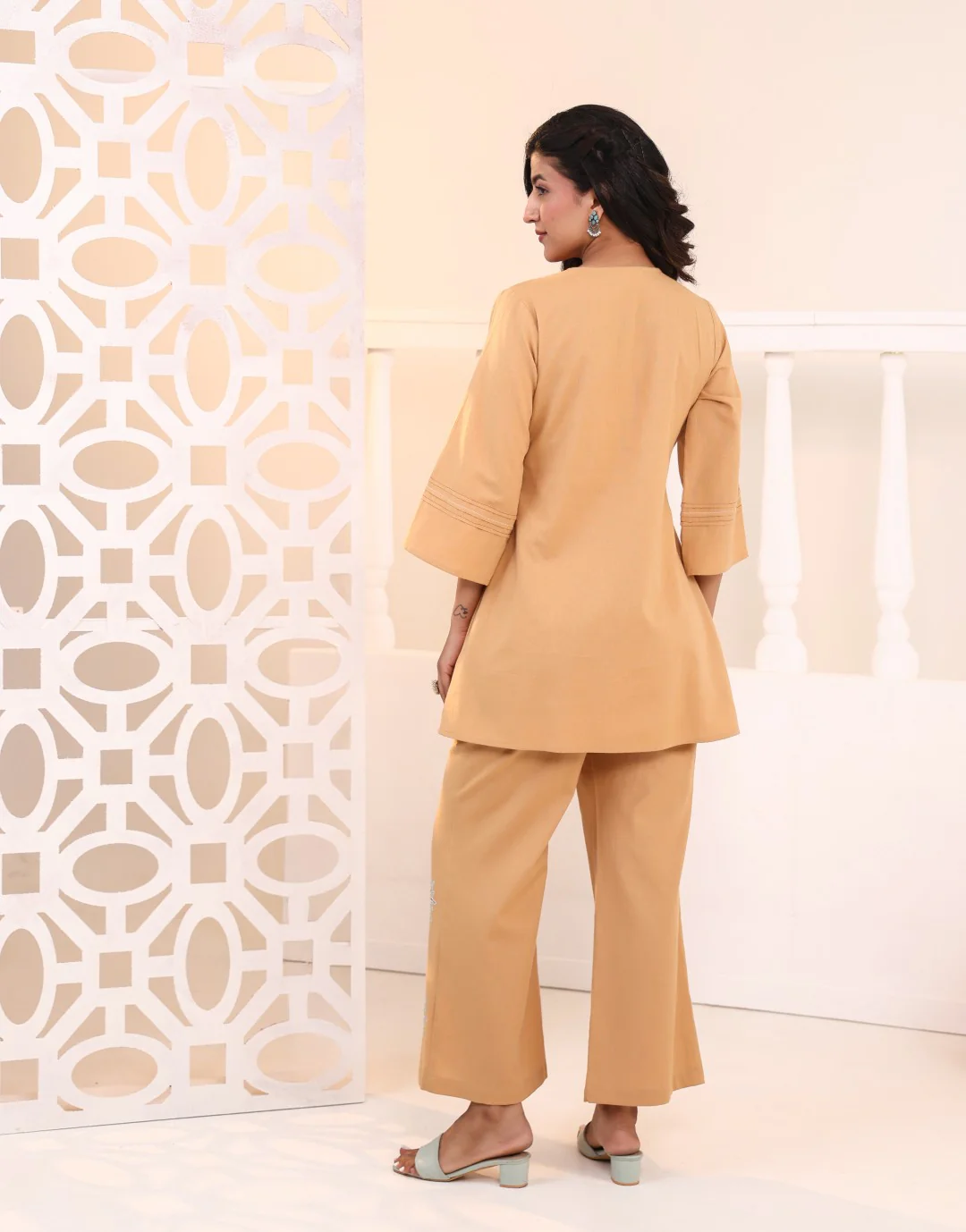 Raftar Tan Embrodiery Co-ord Set - Image 14