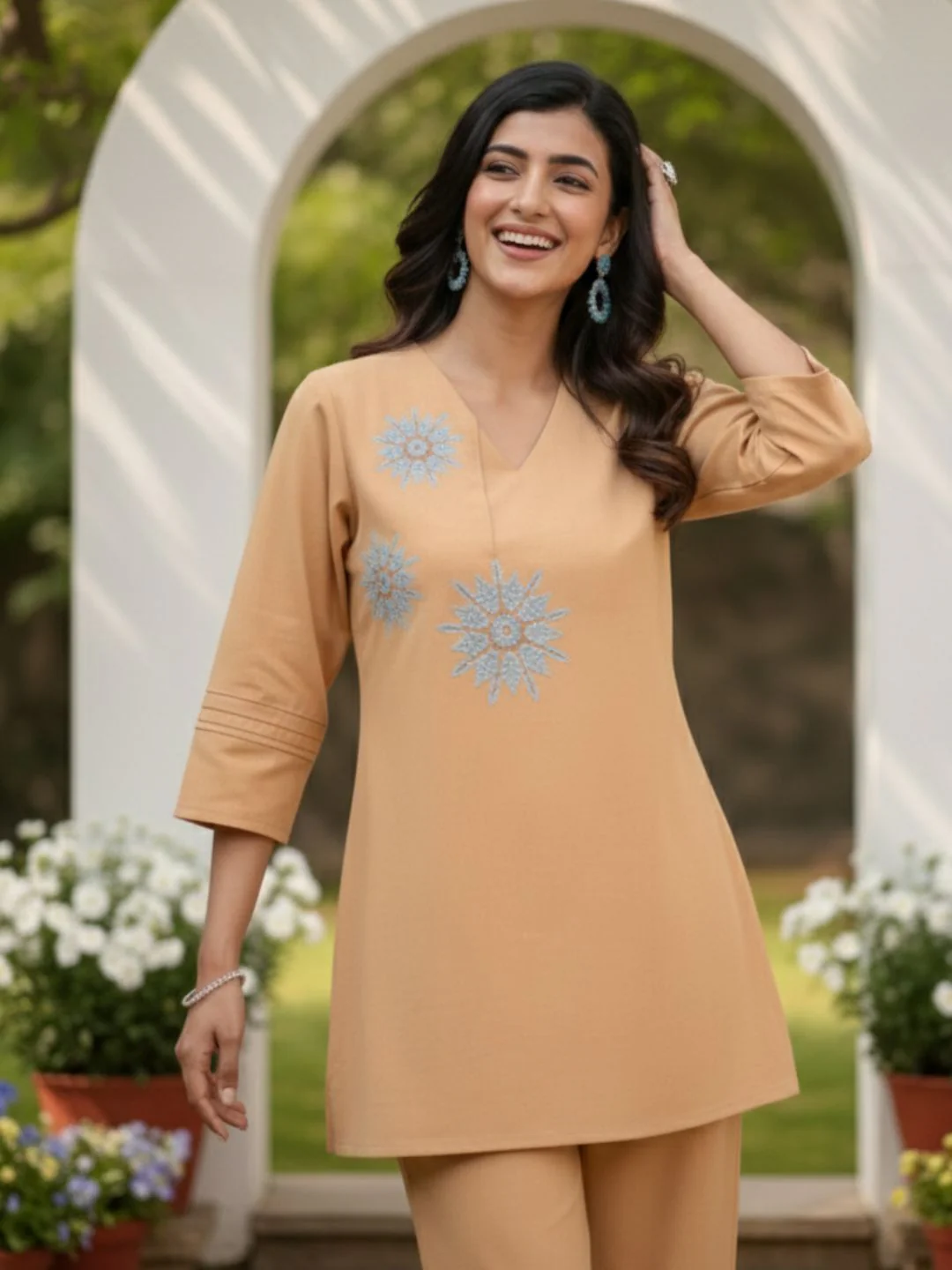 Raftar Tan Embrodiery Co-ord Set - Image 9