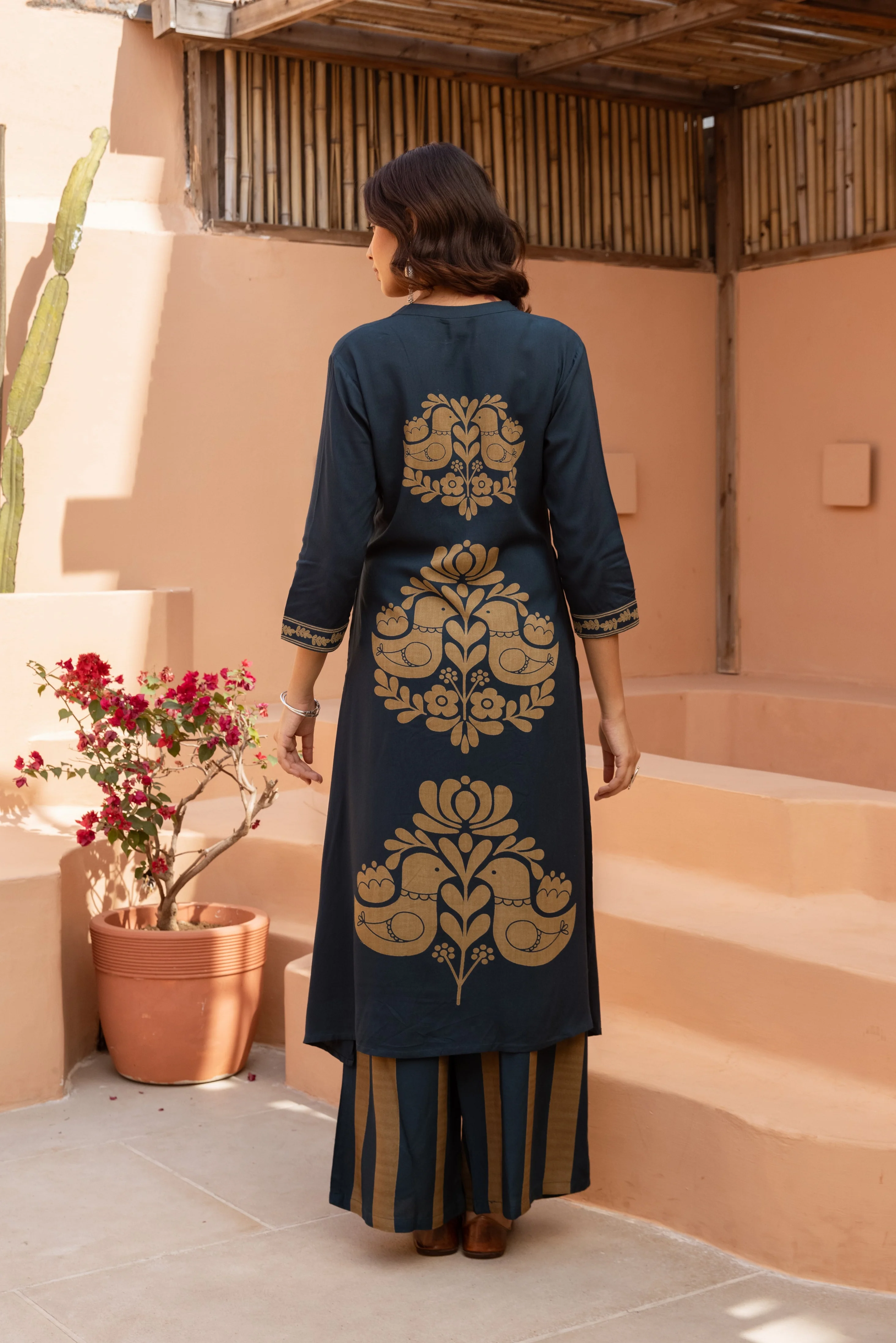 Bakul hibis Printed Kurta pant set - Image 3