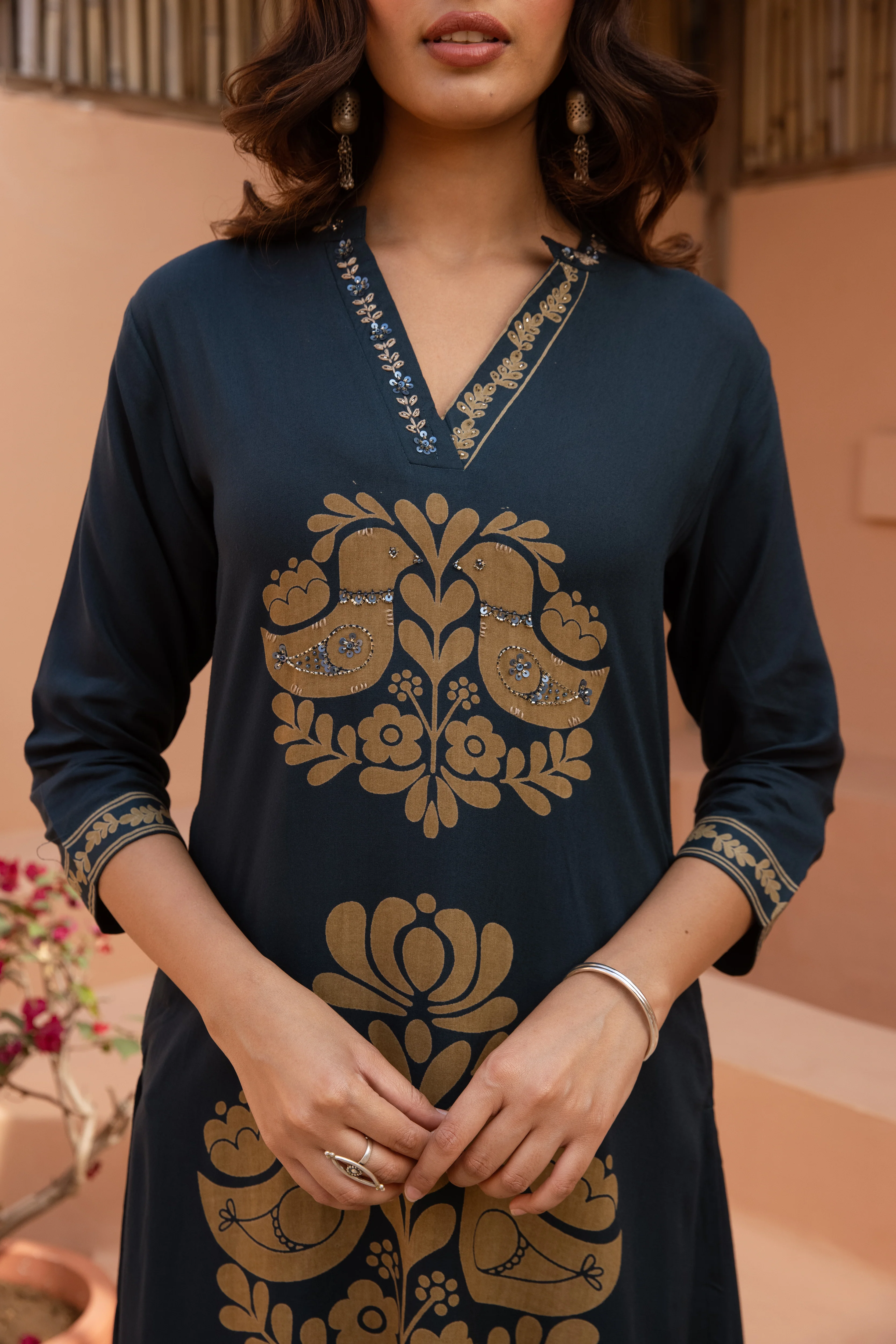 Bakul hibis Printed Kurta pant set - Image 4